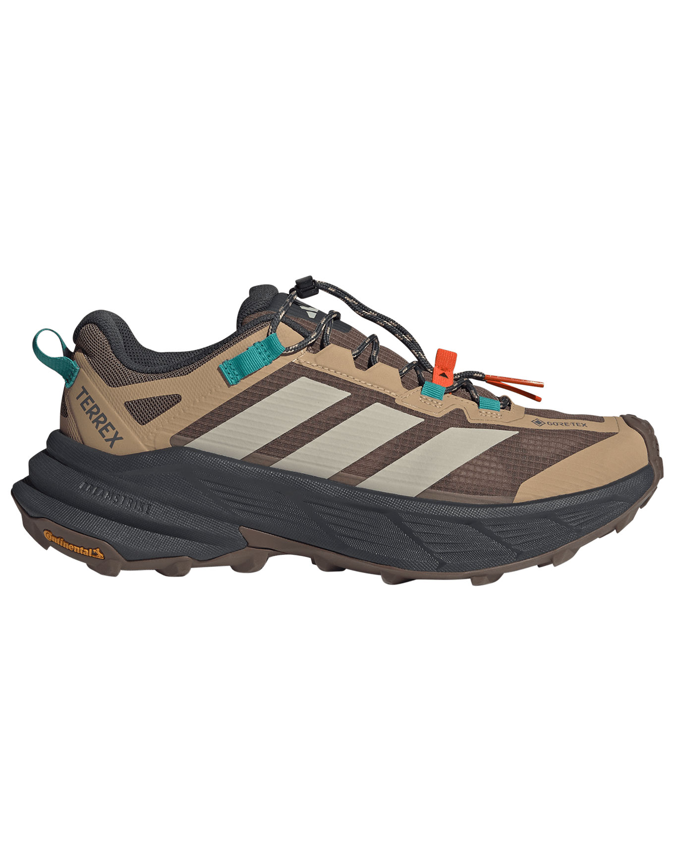 Chaussures de randonnée en GORE-TEX® - Terrex Free Hiker SL GTX M Earth Strata/Beige/Pure Teal - Taille 44 - Marron