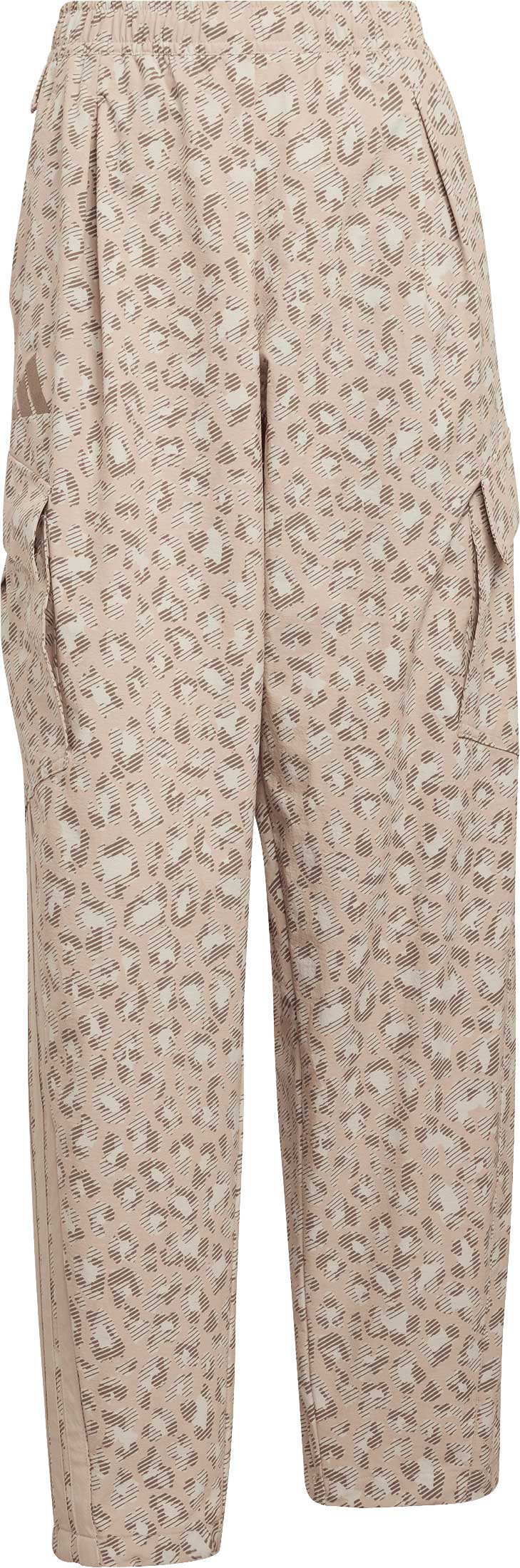 Pantalon de randonnée confortable - W Cargo Pants AOP Beige Wonder Taupe Trace Brown en Softshell - Taille M