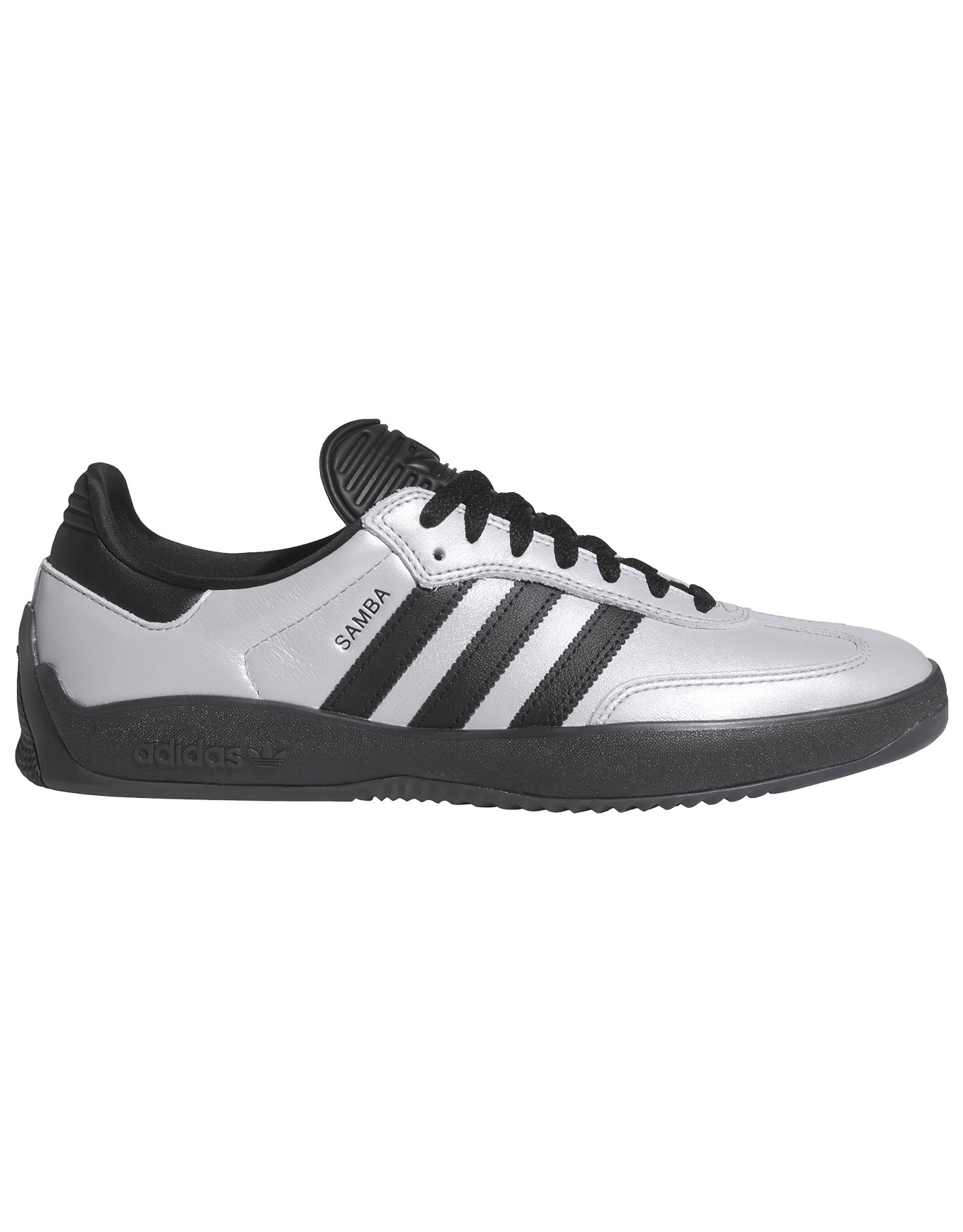 Sneakers montantes en cuir - Puig Samba Silver Metallic/Core Black/Core Black - Taille 38 2/3 - Gris