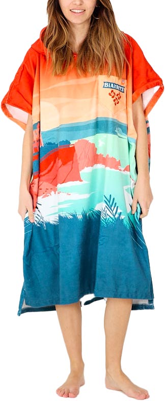 Poncho de bain - Destination Biarritz - Rouge