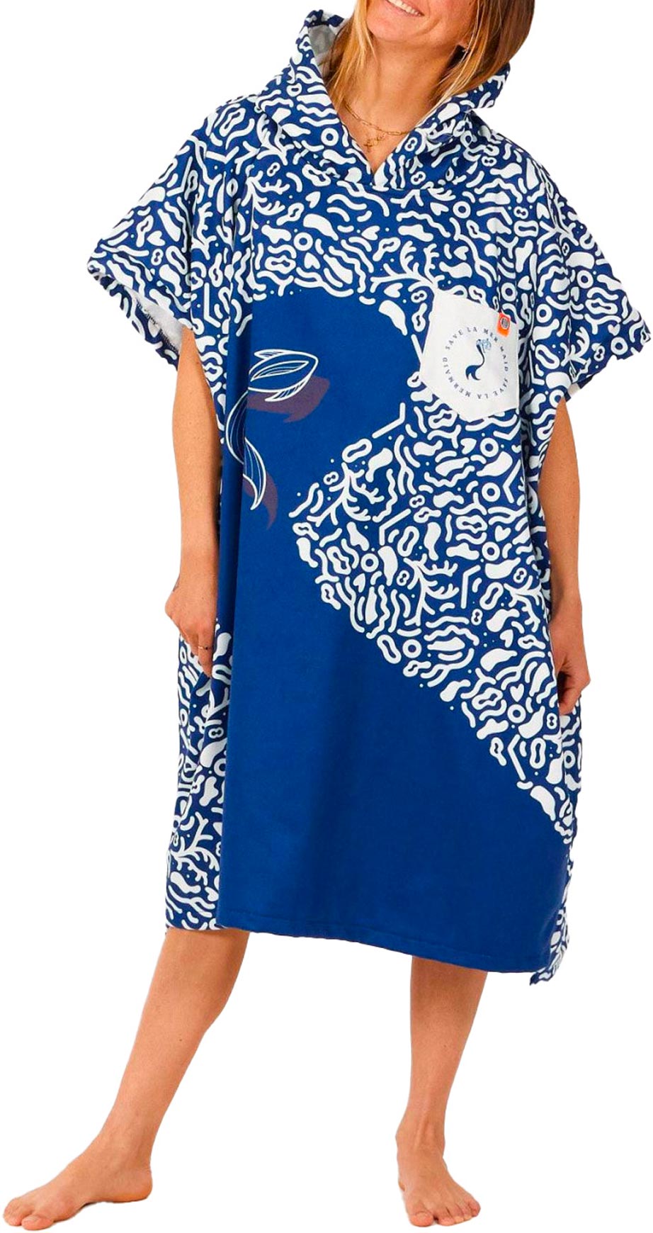 Poncho de bain - Beach Save la Mermaid - Bleu