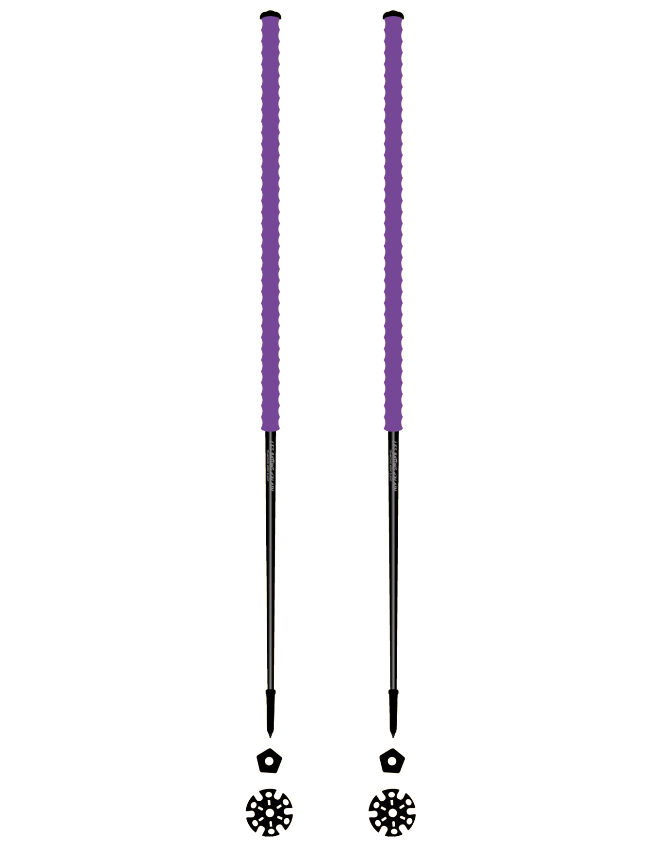 Bâtons de ski de randonnée - Lavande - Taille 115 cm - Violet