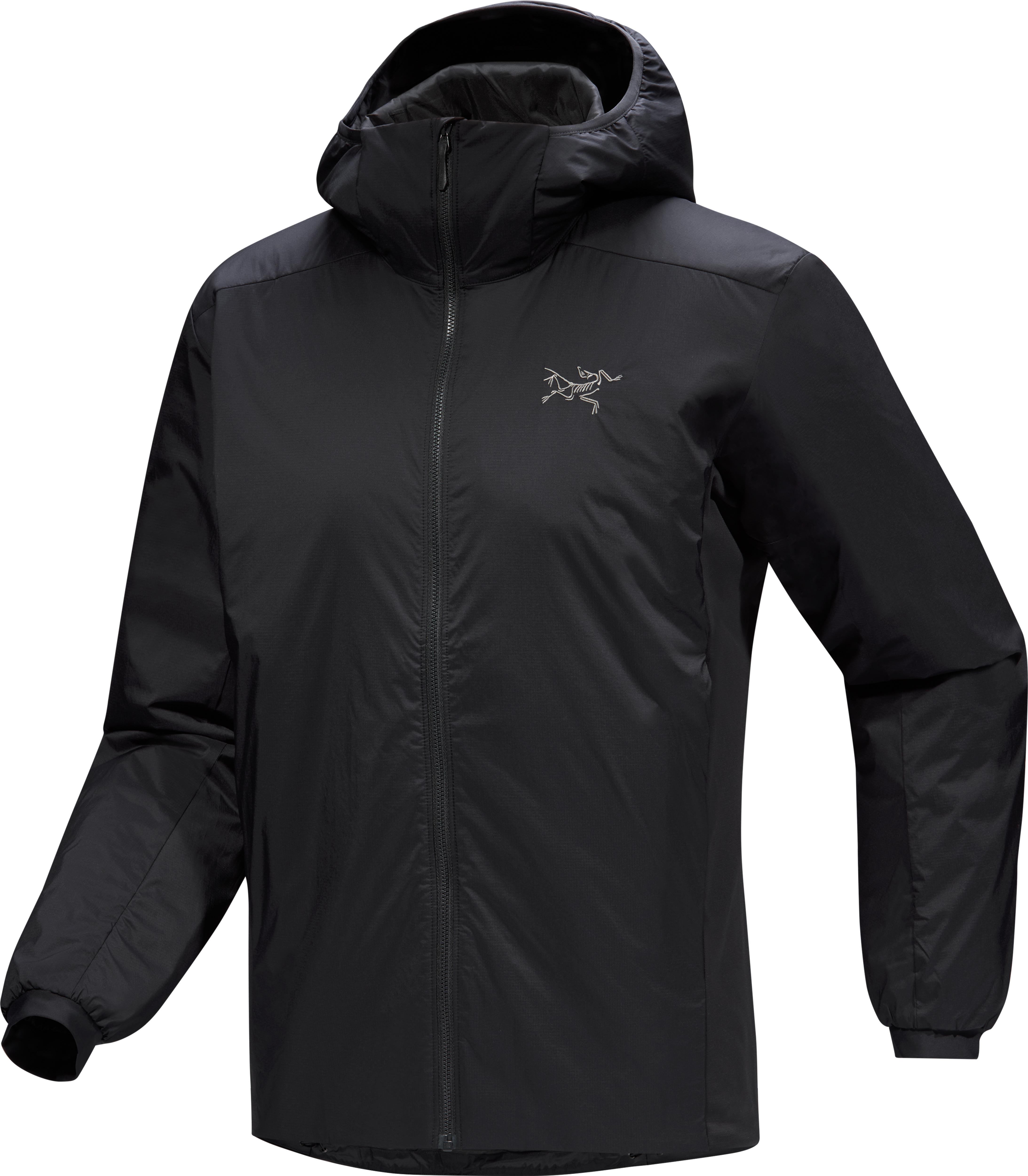 Leichte, isolierende Jacke Atom Hoody M Black für Herren Größe S schwarz