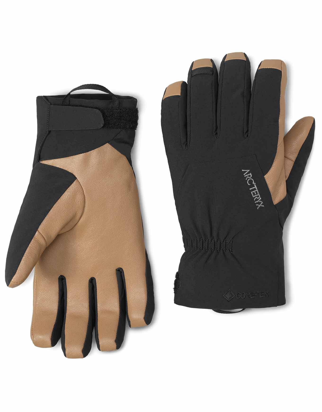 Gants coupe-vent et imperméables en GORE-TEX - Venta GTX Glove Black/Canvas en Cuir - Taille M - Noir