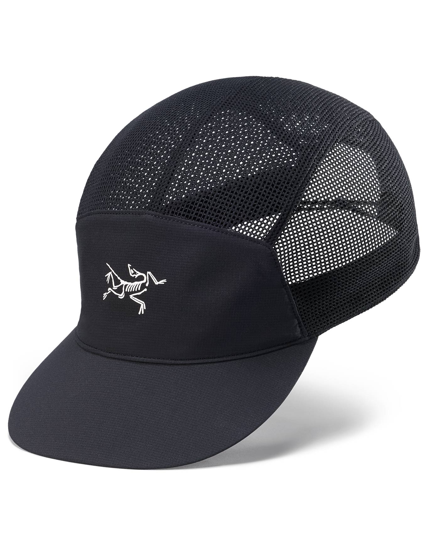 Casquette à visière courbée de trail - Norvan Mesh 5 Panel Black Arctic Silk - Taille L/XL - Noir