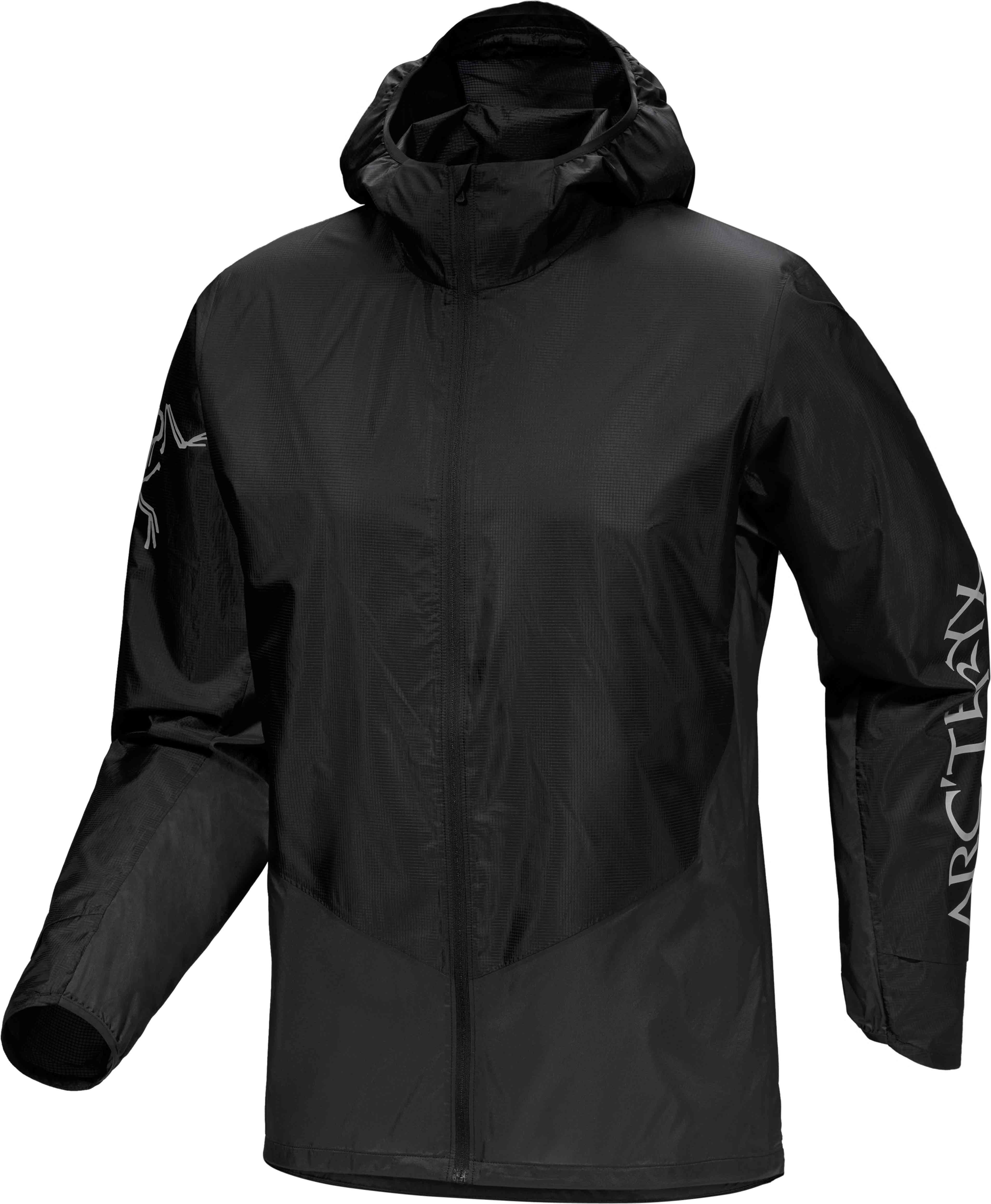 Veste de trail coupe-vent - Norvan Wind Hoody M Black Graphite en Softshell - Taille S - Noir