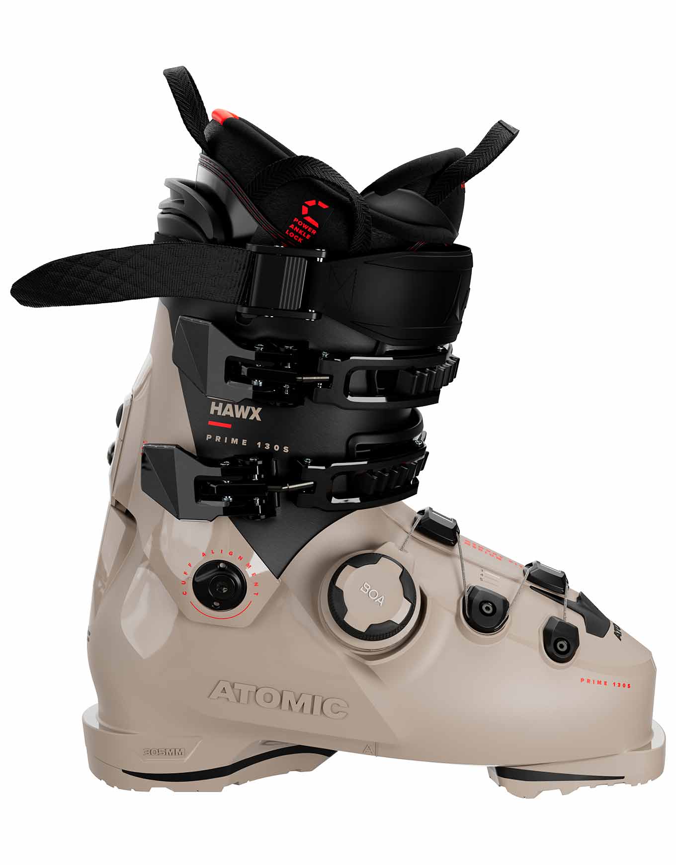 Skischuhe – Herren – Ski Hawx Prime 130 S Boa GW Hawx Prime 130 S Boa GW Cement/Black/Red für Herren Größe 45/46 Beige