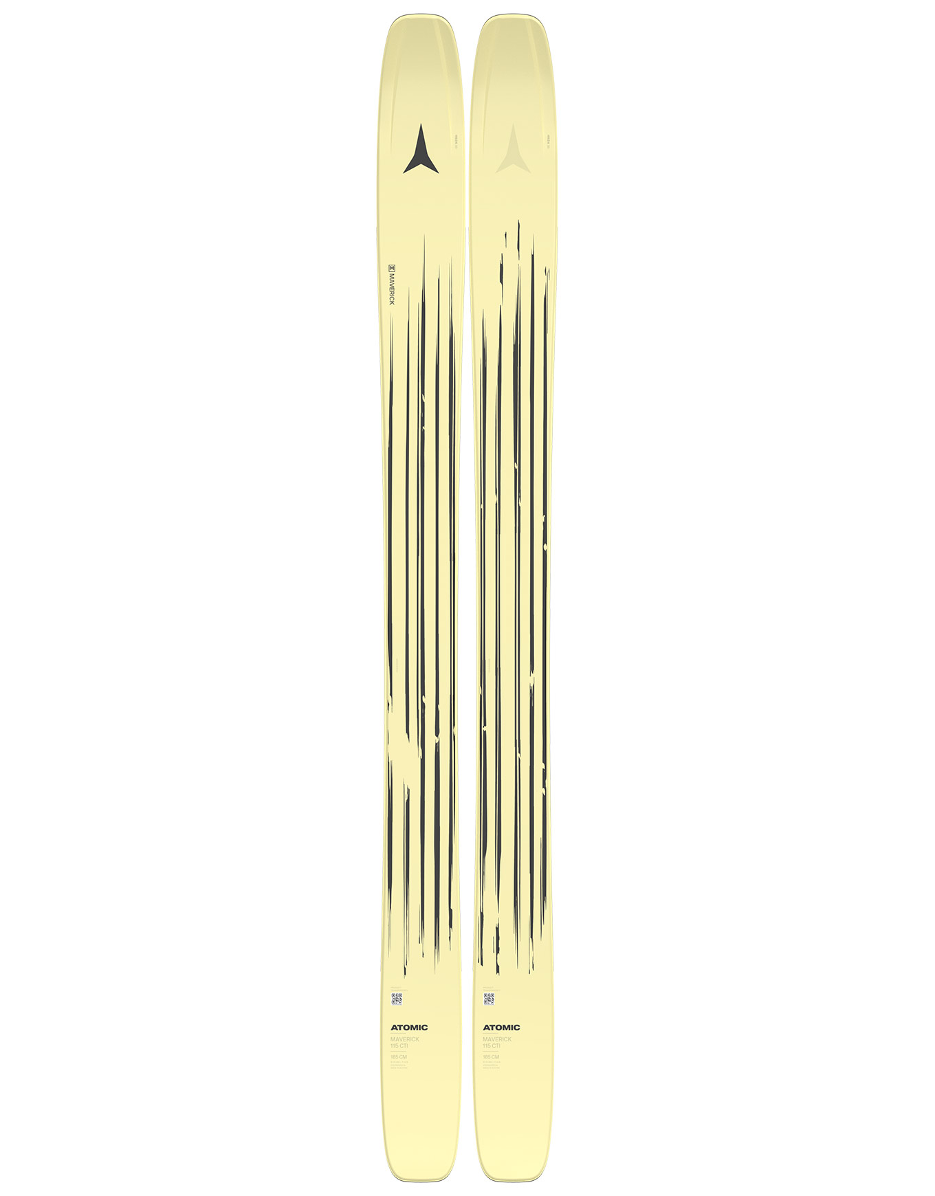 Freeride Skifahren Maverick 115 CTI 2026 aus Holz Größe 177 cm Gelb