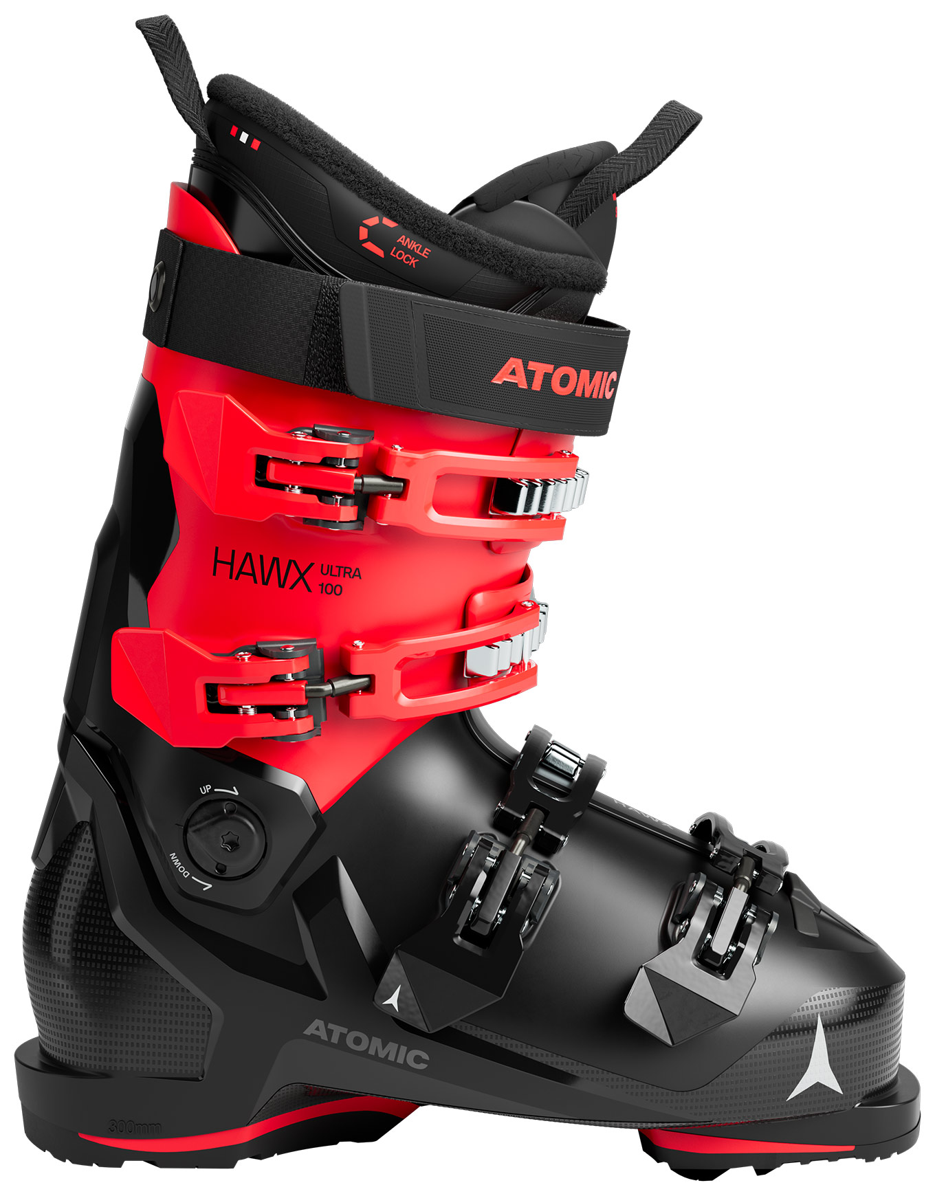 Chaussures de ski alpin - Hawx Ultra 100 Black/Red - Taille 45/46 - Noir