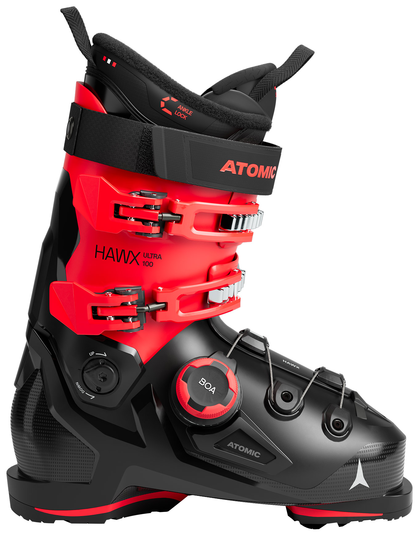 Chaussures de ski alpin - Hawx Ultra 100 Boa Black/Red - Taille 43,5/44 - Noir
