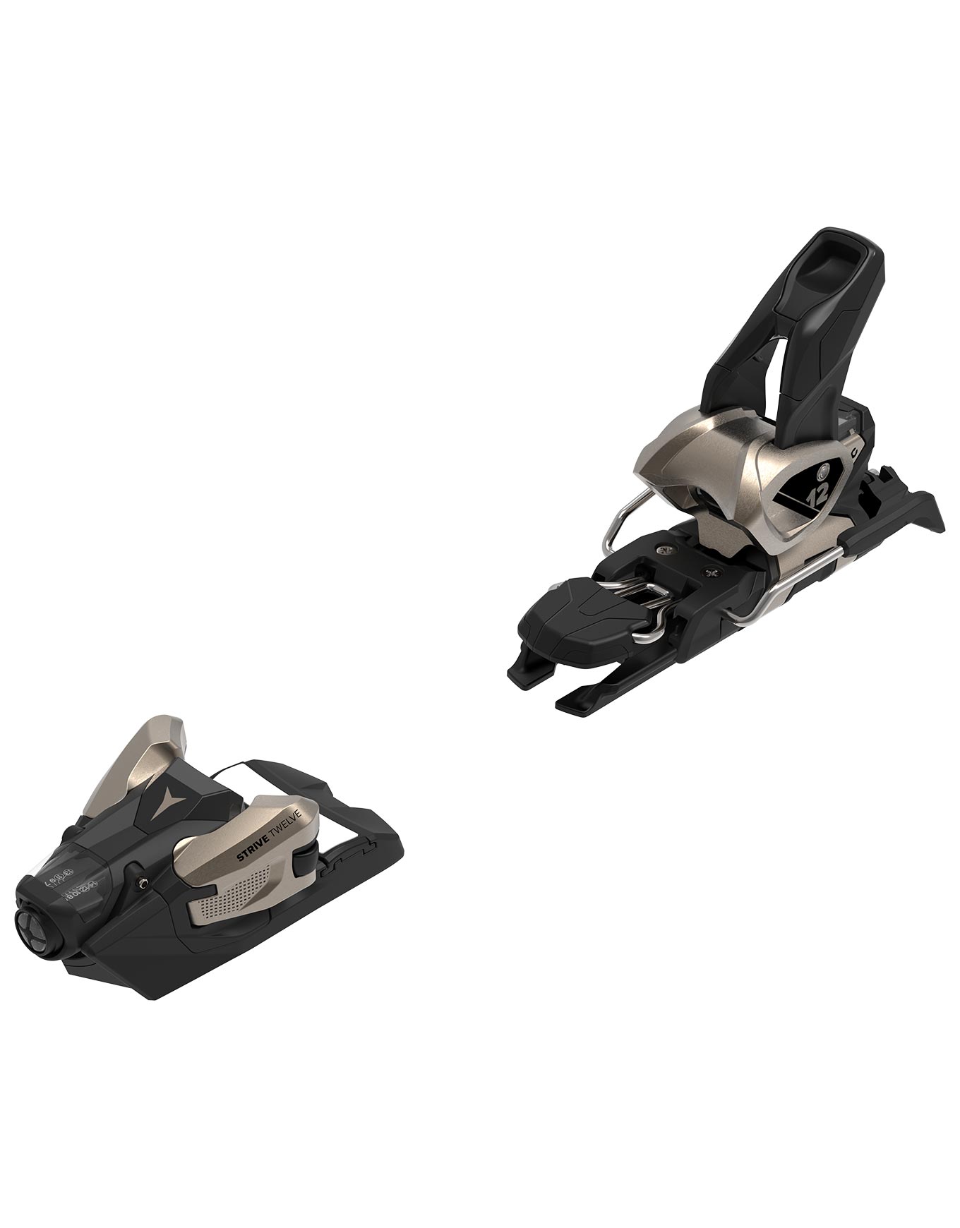 Bindung Ski Alpin Strive 12 GW Black/Bronze Größe 90 mm schwarz