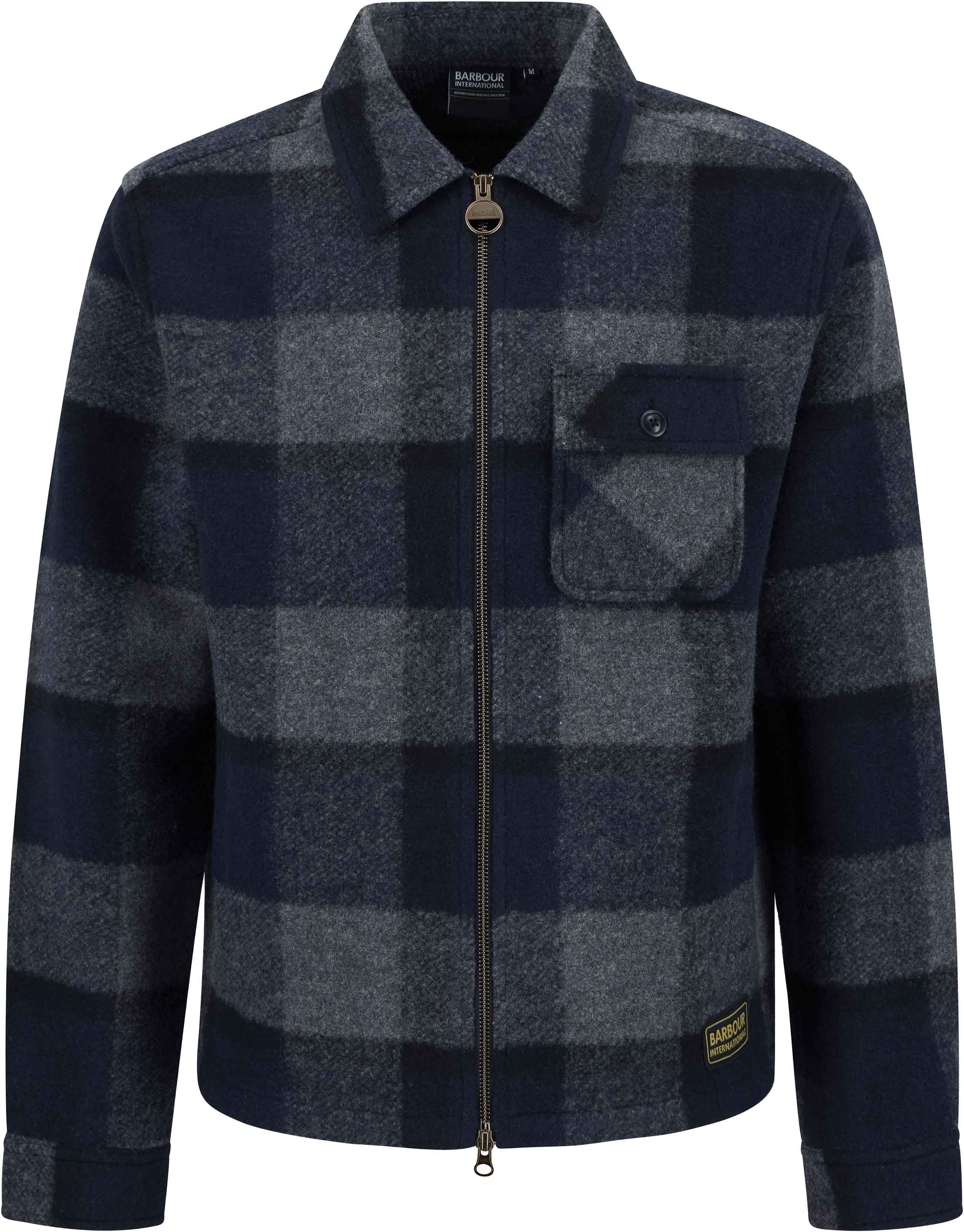 Sur-chemise chaude et confortable - Hailwood Fleece Overshirt Navy en Laine - Taille L