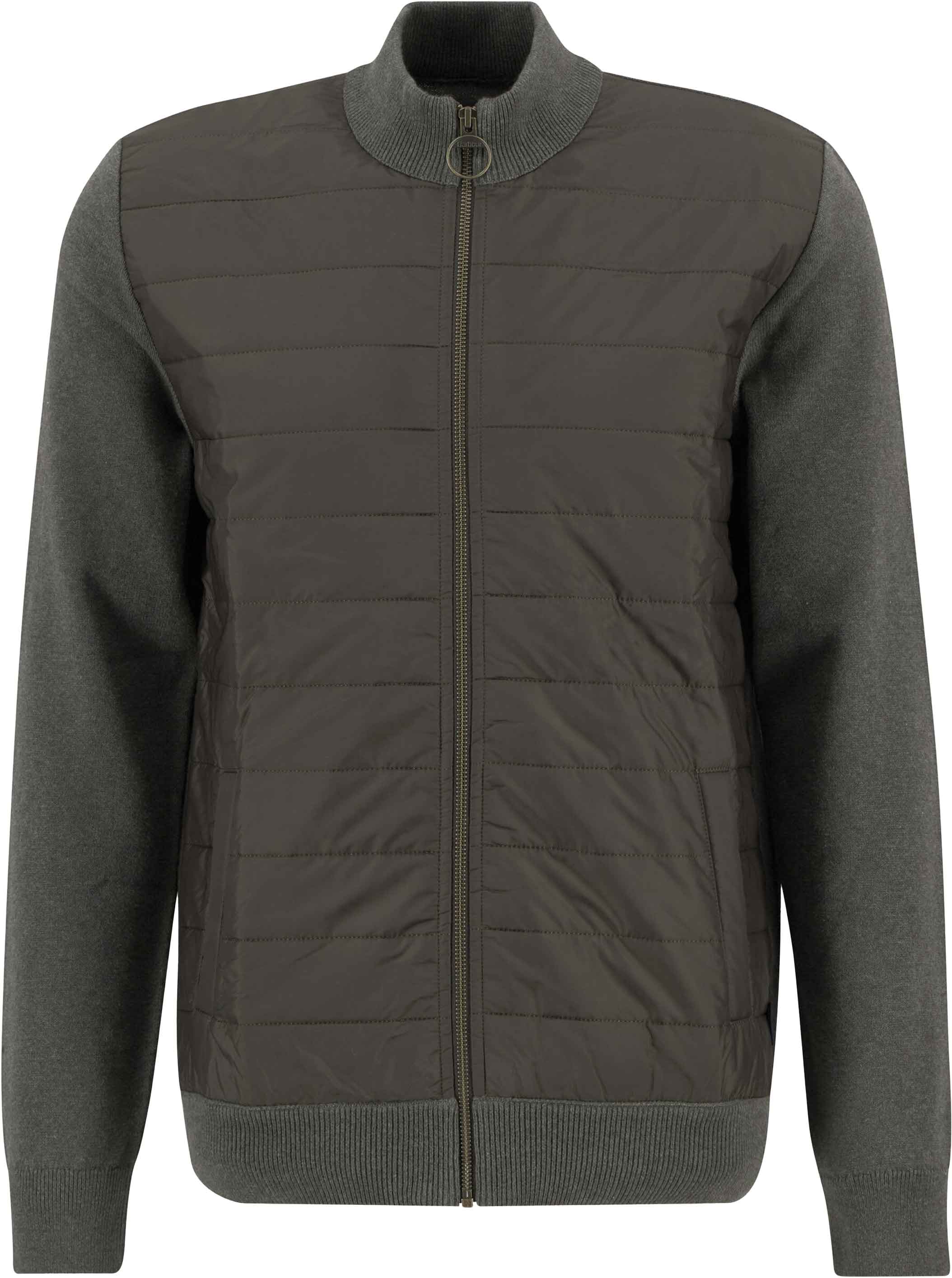 Veste gilet matelassé - Essential Carn Baffle Zip Through Knitt Olive - Taille S - Kaki