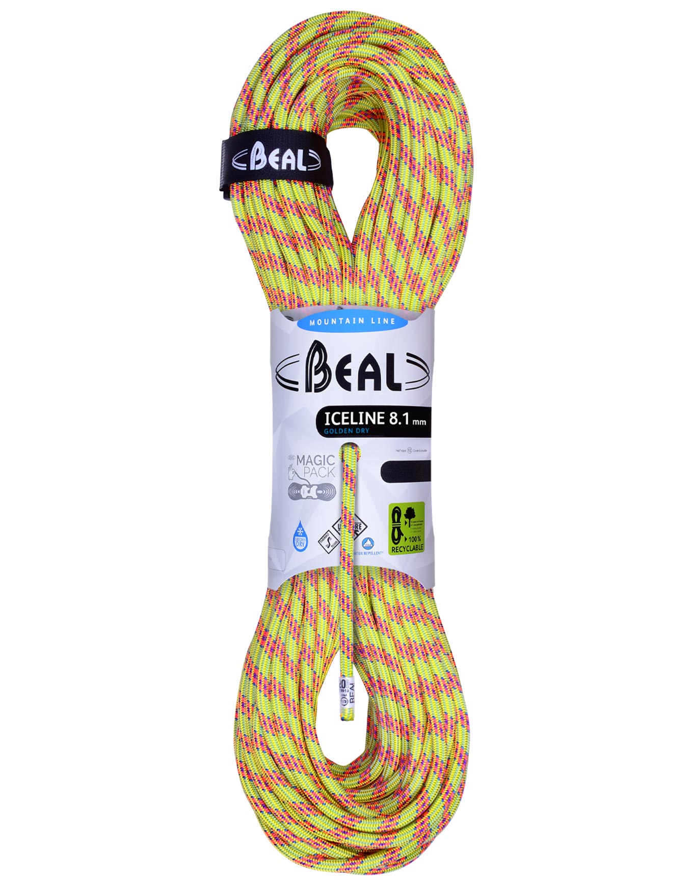 Corde à double - Ice Line Unicore 8,1 mm Anis Golden Dry - Taille 70 m