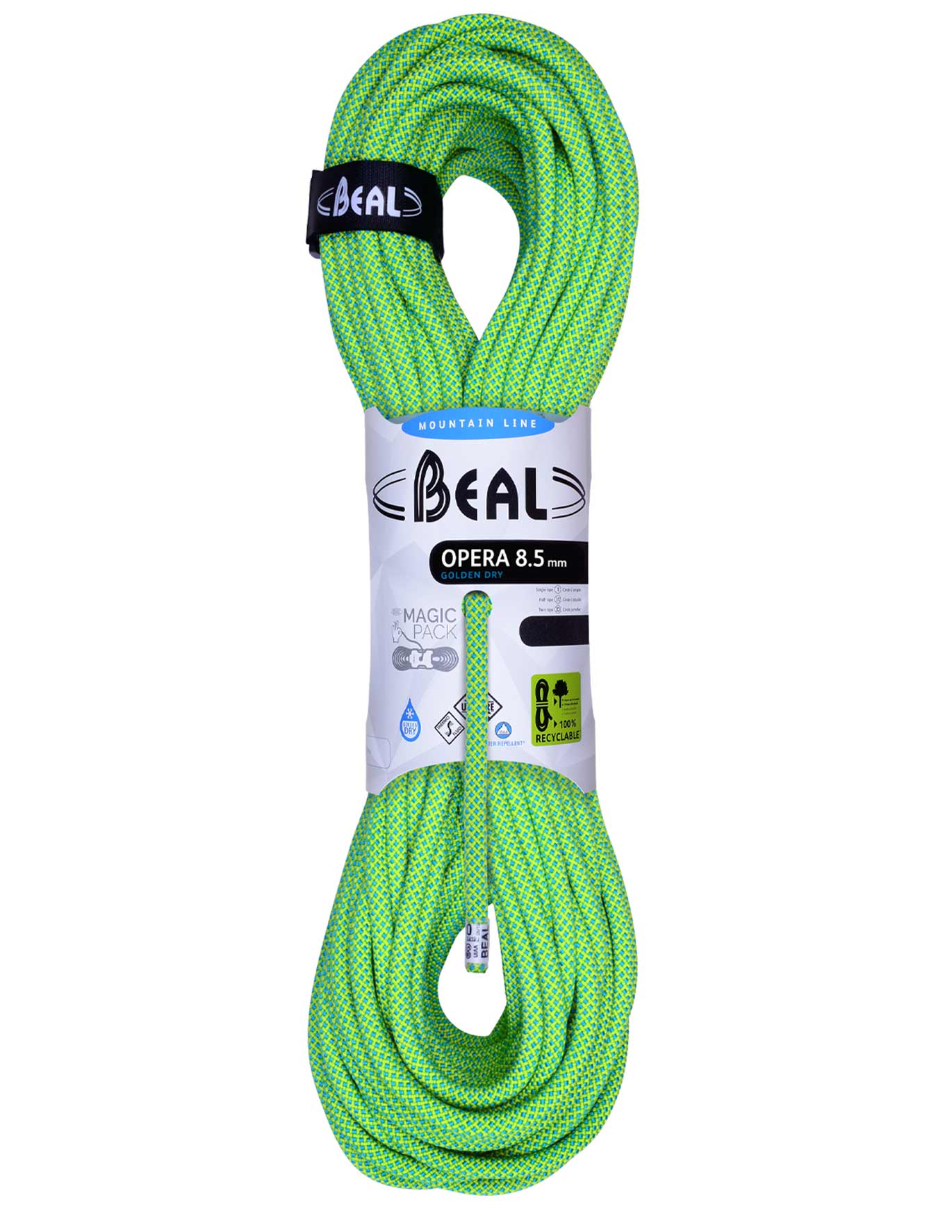 Corde d'escalade - Opera 8.5mm Golden Dry Green - Taille 70 m - Vert