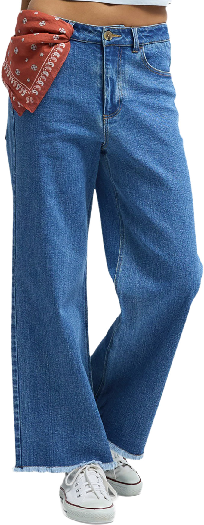 Jean évasé en coton - Be Free Pants Medium Indigo en Coton - Taille 38 - Bleu