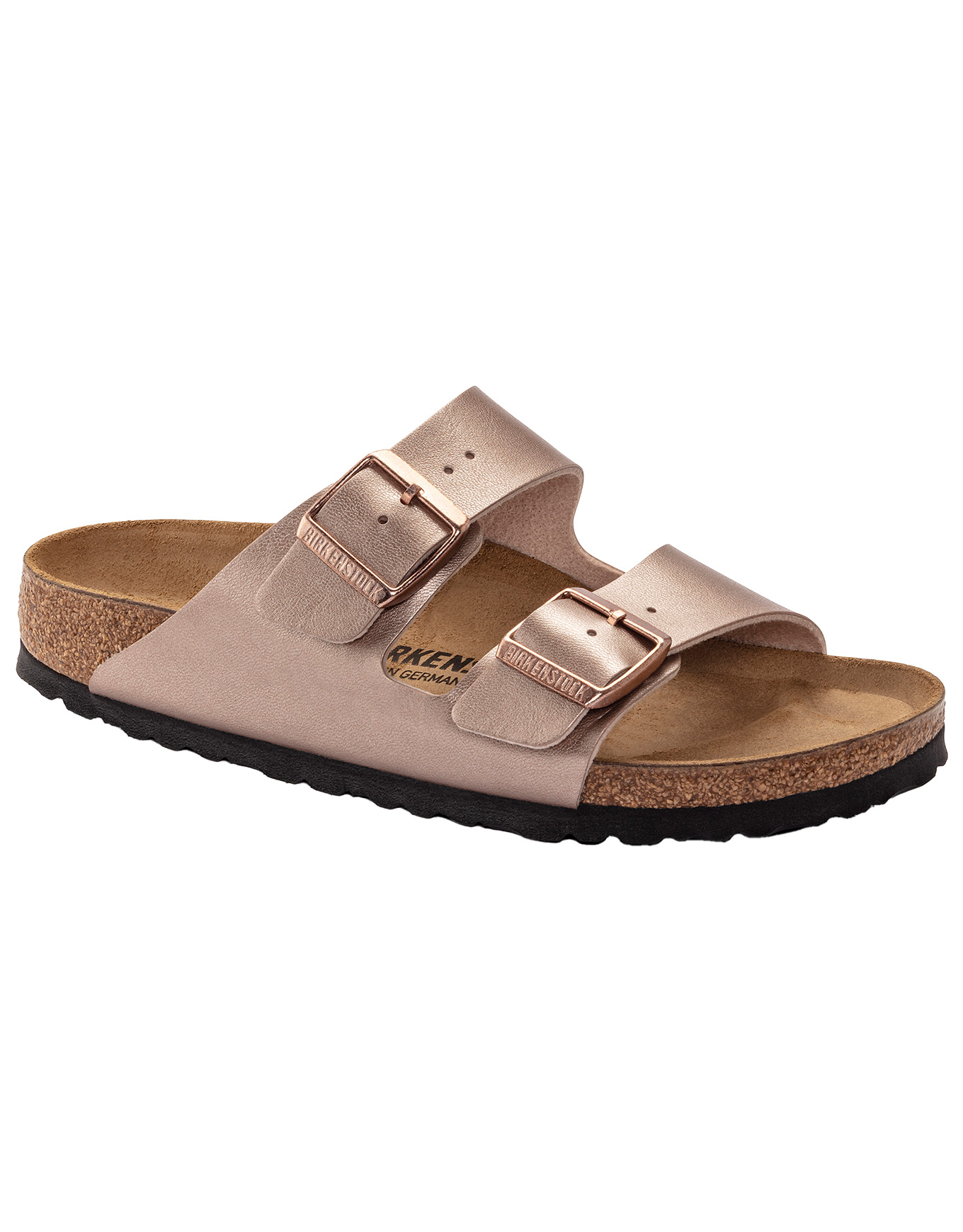 Sandales en suède synthétique - Arizona Birko-Flor Narrow Copper - Taille 37 - Rose