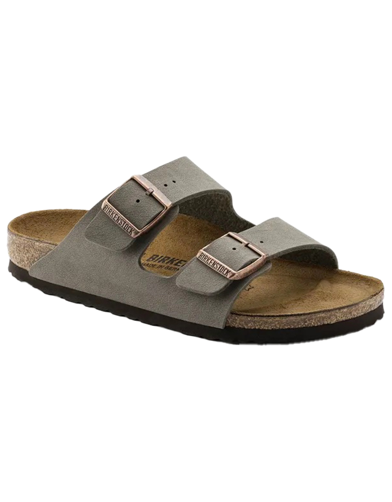 Sandales en suède synthétique - Arizona Birkibuc Regular Stone - Taille 42 - Gris