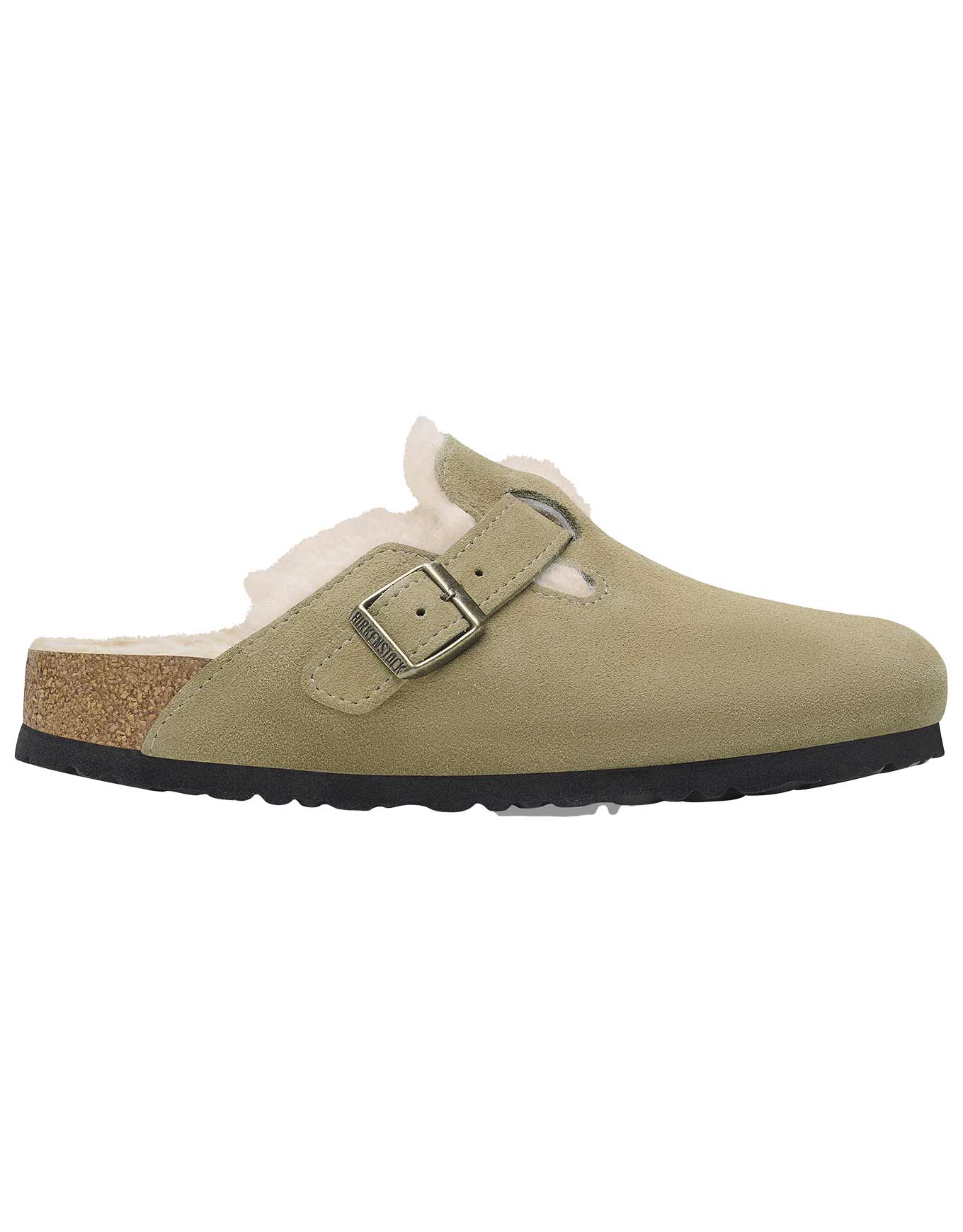 Sabots chauds et doux - Boston Shearling Leather/Suede Regular Taupe en Cuir - Taille 44 - Marron