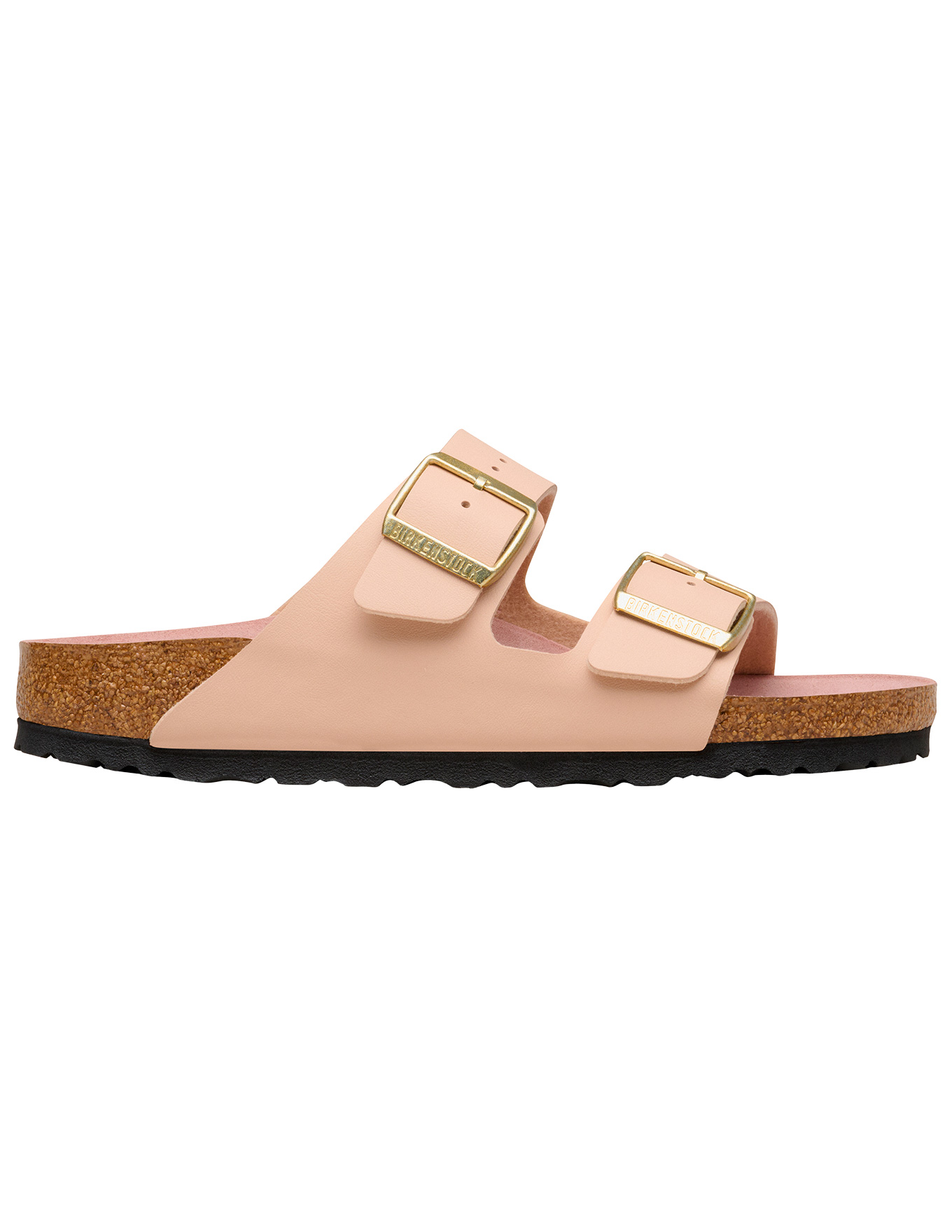 Sandales à 2 brides réglables - Arizona Birko-Flor Narrow Triples New Beige/Pink Clay en Cuir - Taille 37