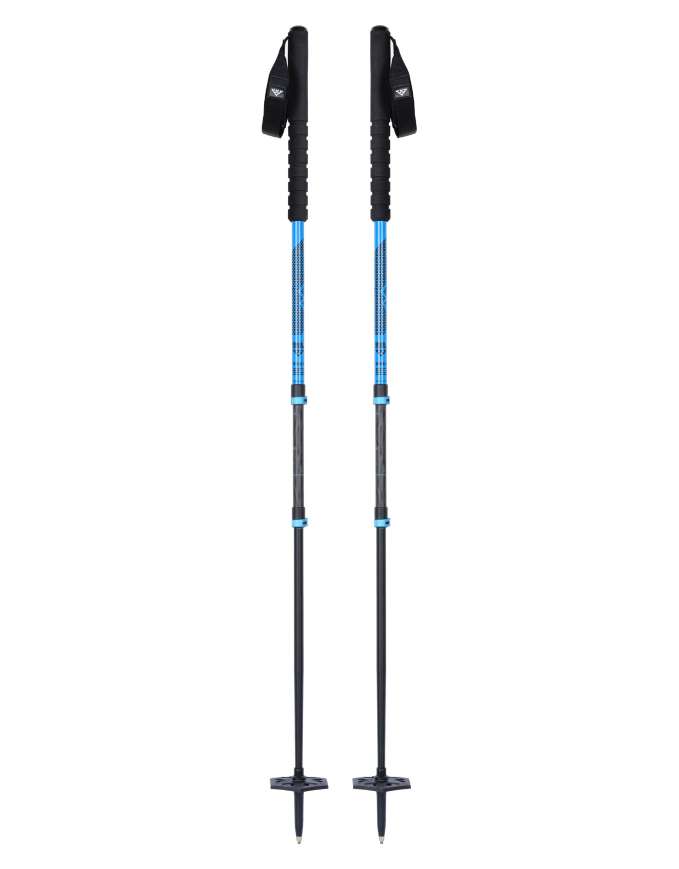 Skitourenstöcke Trios Freebird Black/Blue schwarz