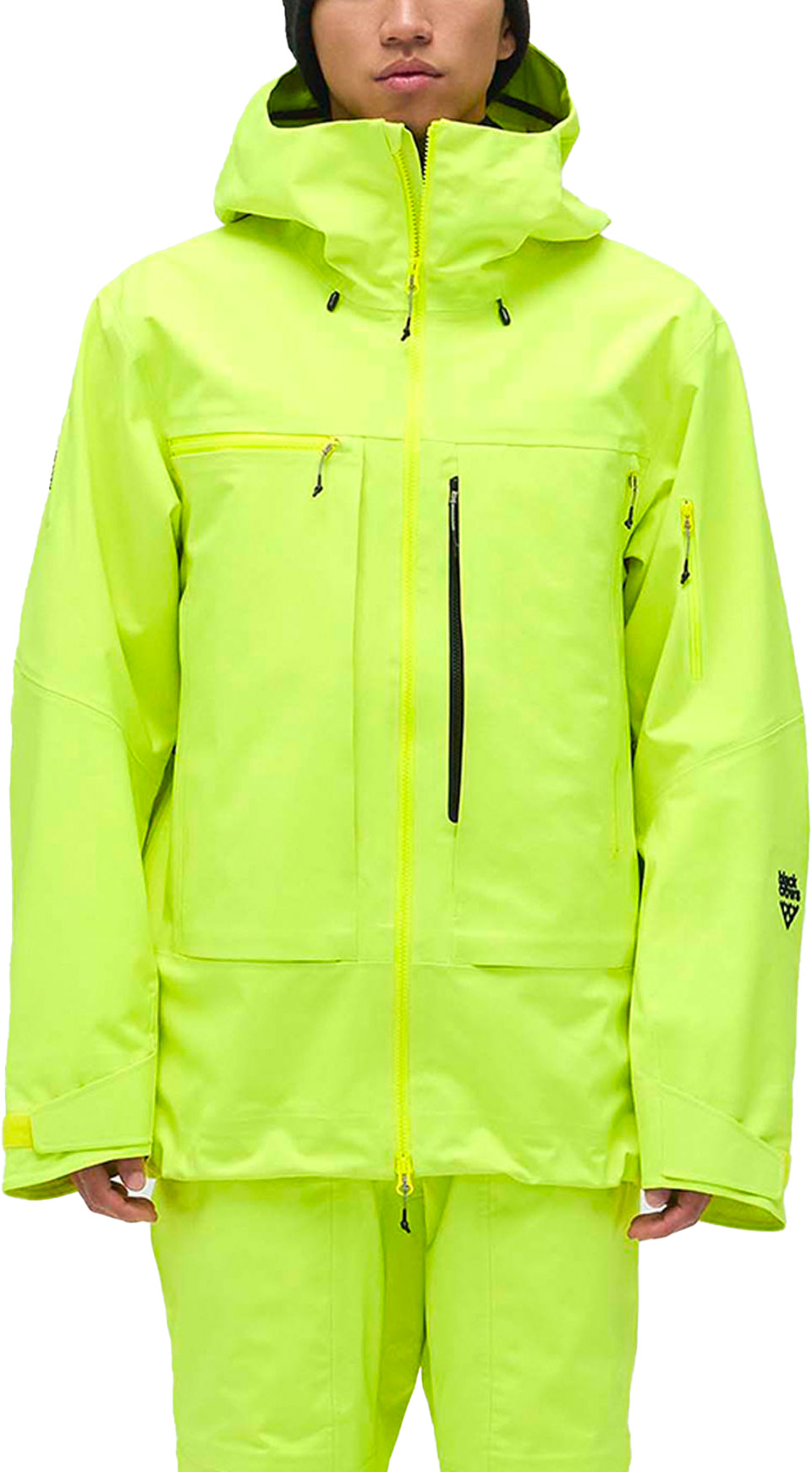 Veste de ski imperméable et respirante - M Crista 3L Jkt Neon Yellow - Taille M - Jaune