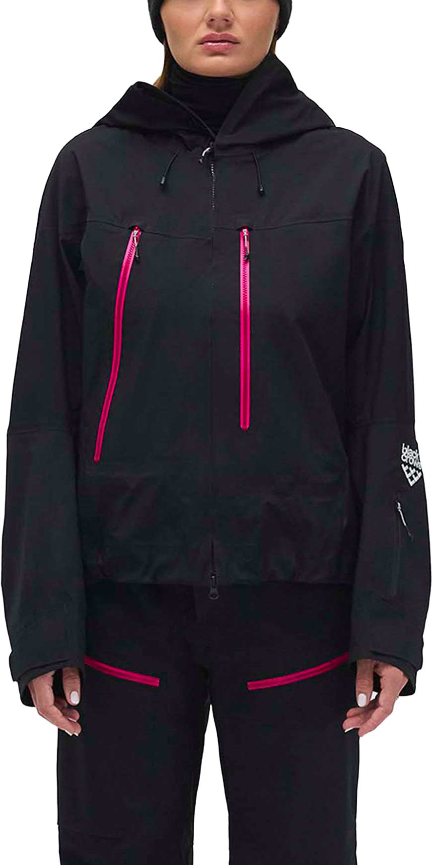 Wasserfeste und atmungsaktive Skijacke W 3L Freebird Jkt Black für Damen Größe S schwarz