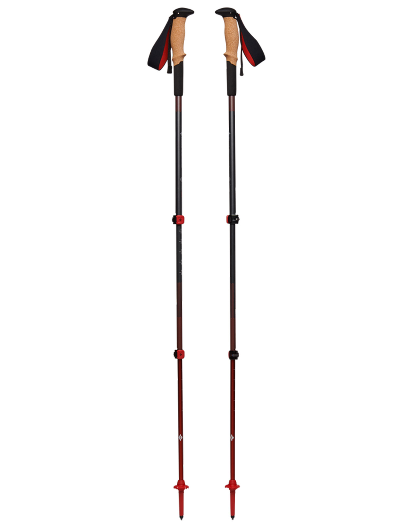 Bâtons de randonnée 4 saisons en aluminium - Pursuit Shock Trekking Poles Steel Grey/Octane en Aluminium - Taille S/M - Gris