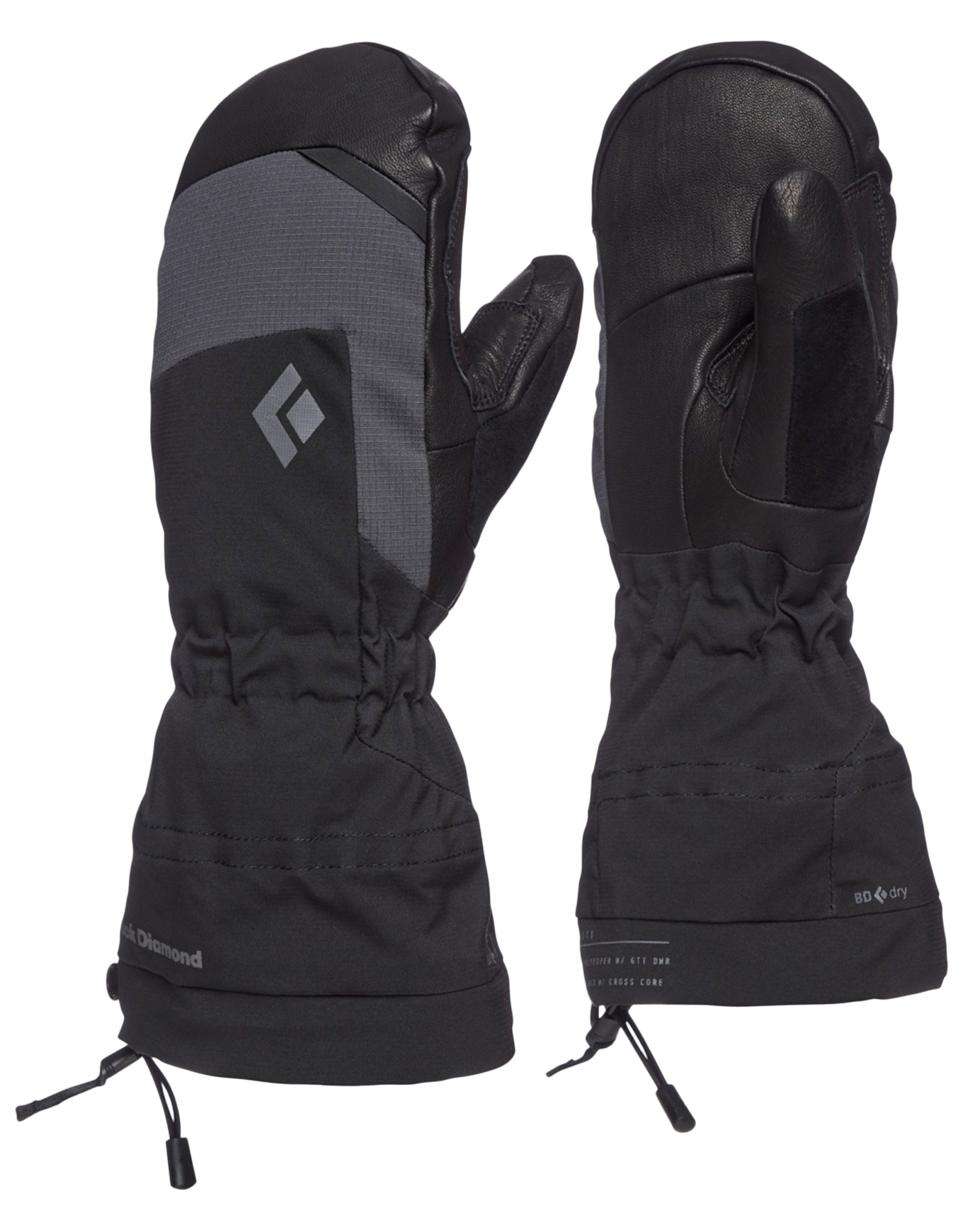 Moufles d'alpinisme en PrimaLoft® - Mercury Mitts Black en Cuir - Taille M - Noir