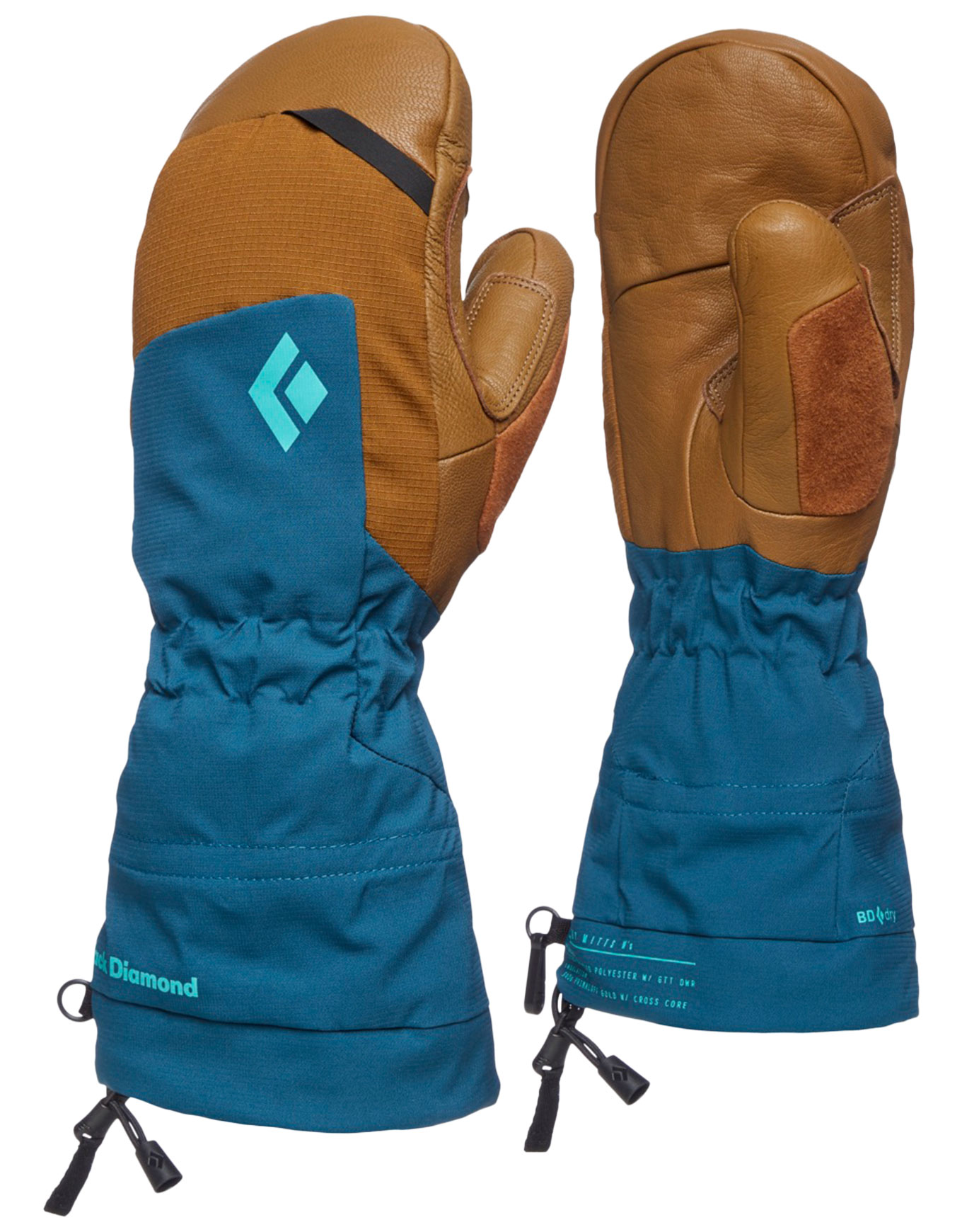 Moufles d'alpinisme en PrimaLoft®- - W Mercury Mitts Azurite en Cuir - Taille XS - Bleu