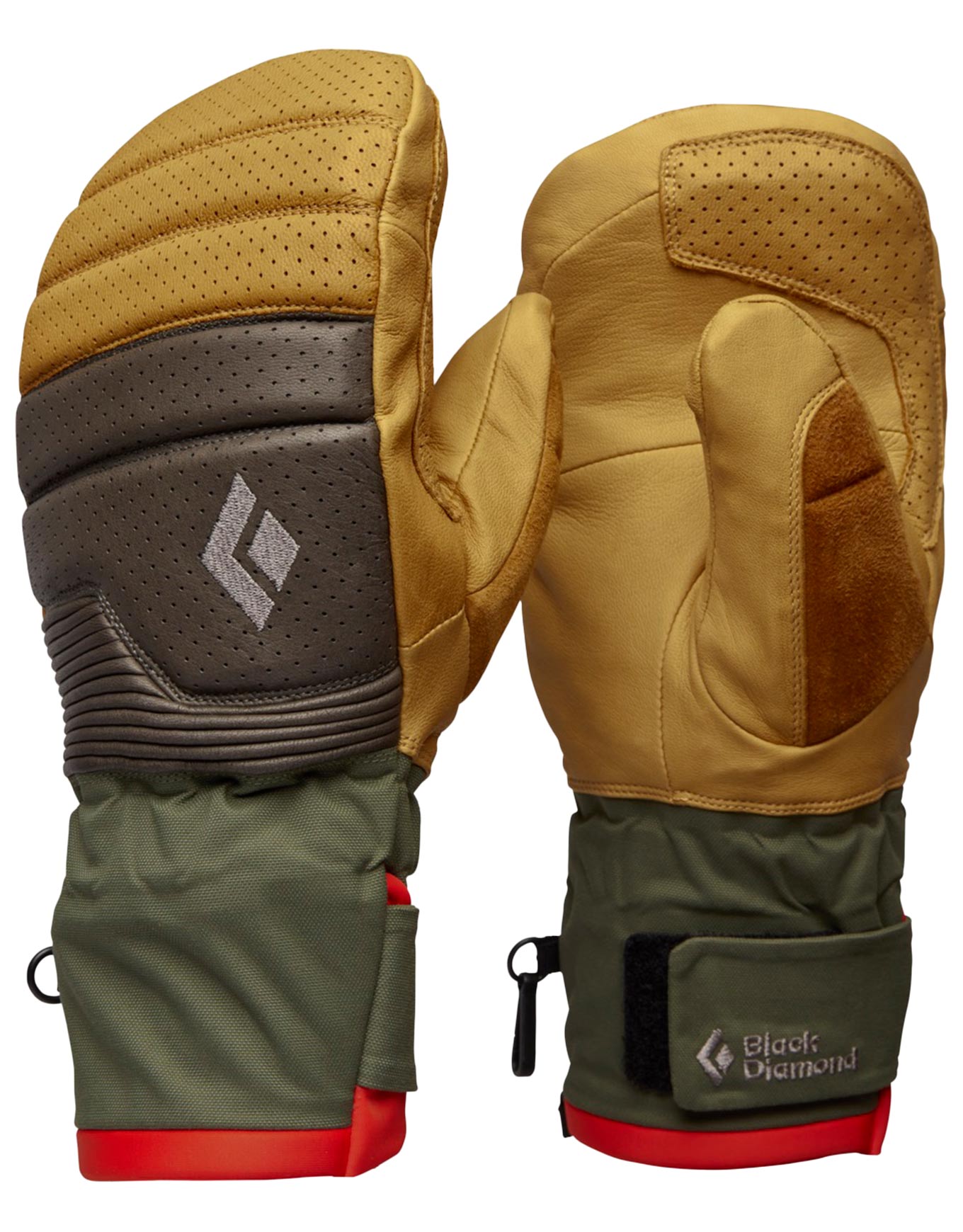 Moufles de freeride en PrimaLoft® et en GORE-TEX - Progression Mitts Beeswax Walnut en Cuir - Taille S - Jaune