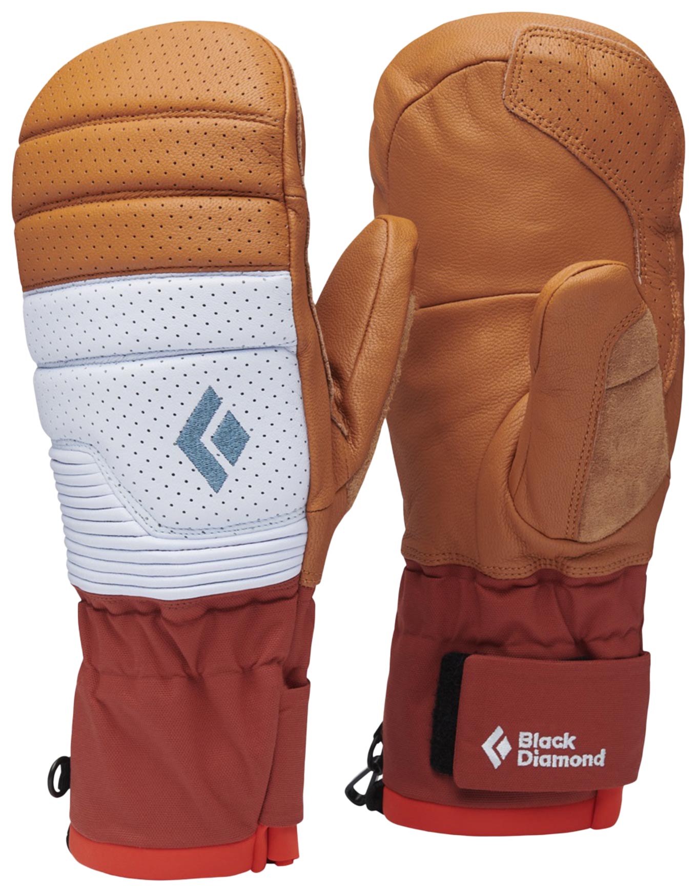 Moufles de freeride en PrimaLoft® et en GORE-TEX - W Progression Mitts Henna Belay Blue en Cuir - Taille S - Marron