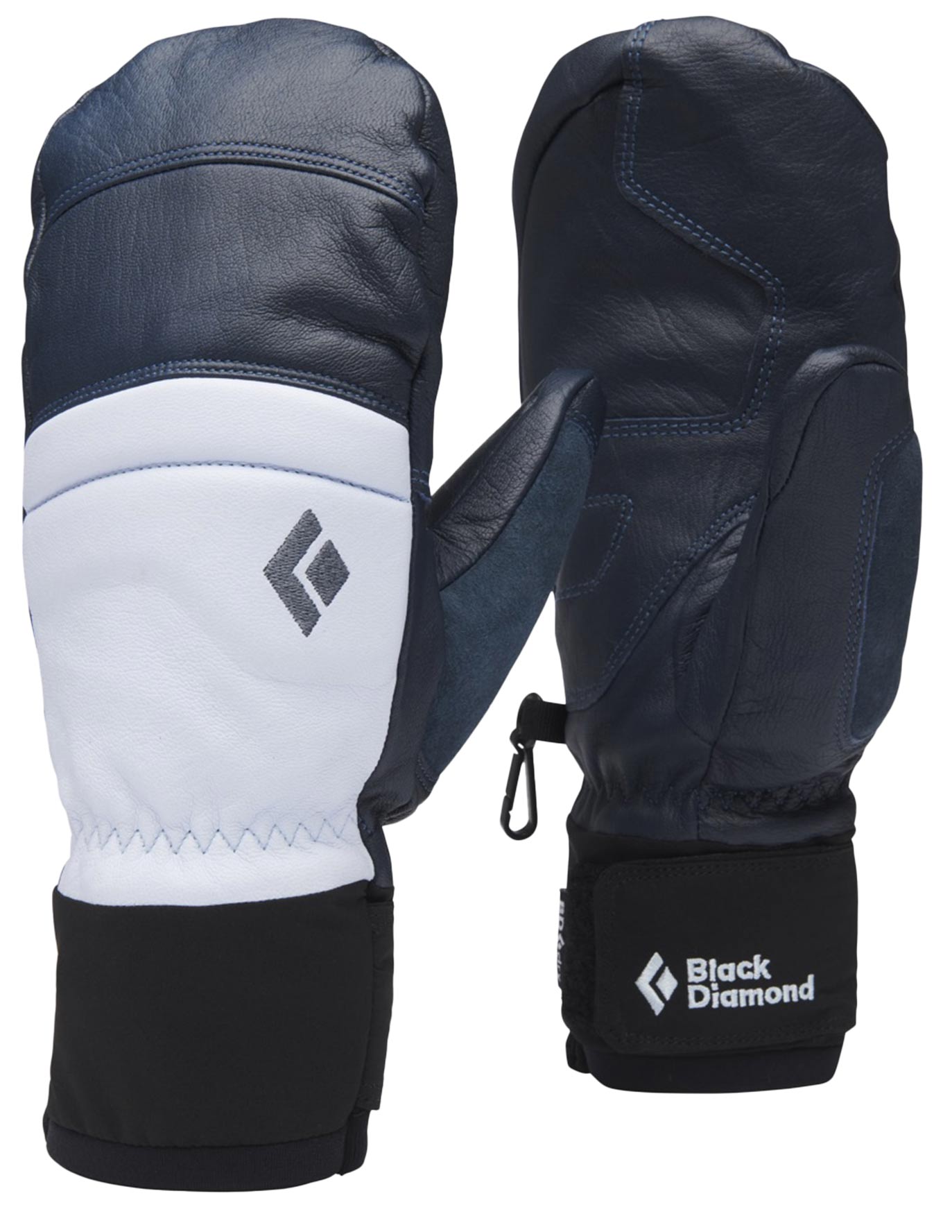 Moufles de freeride en PrimaLoft® - W Spark Mitts Charcoal Belay Blue en Cuir - Taille S - Navy