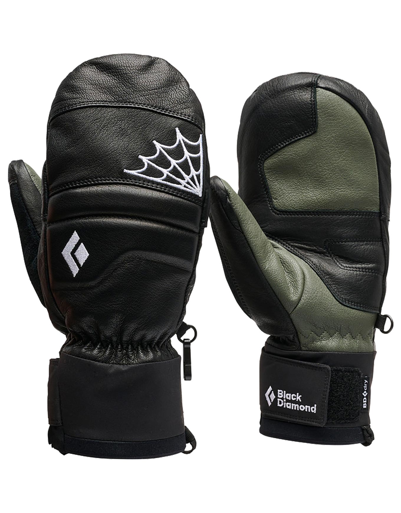 Fäustlinge für Ski aus Leder und Isolierung PrimaLoft® Max Palm Spark Mitts Black Tundra für Herren aus Leder Größe S schwarz