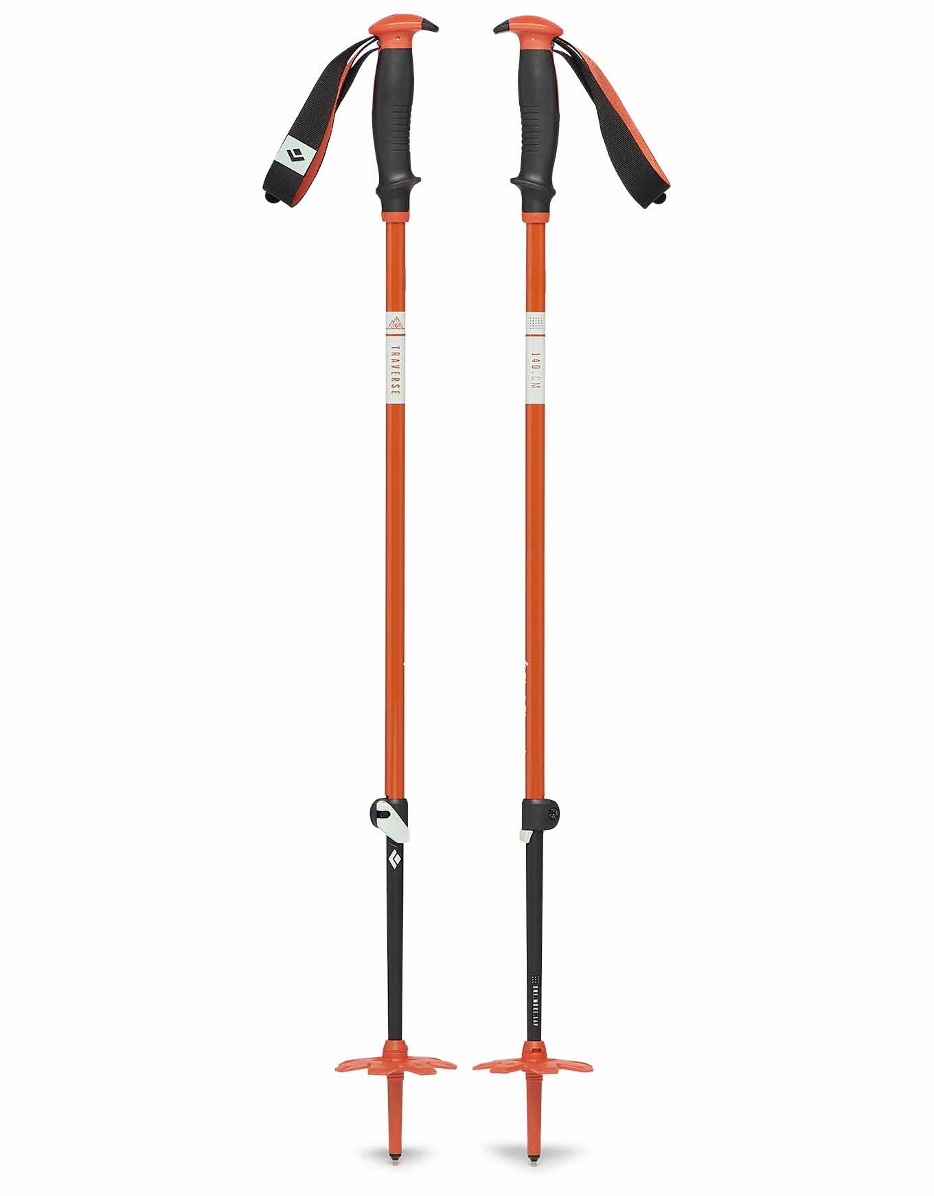 Tourenskistöcke Traverse Octane Größe 140 cm Orange