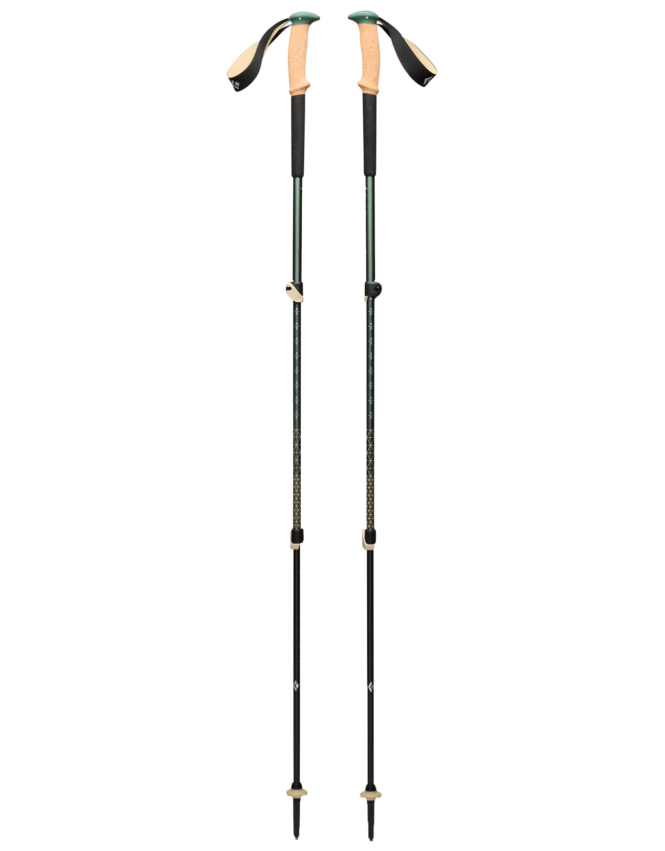 Bâtons de randonnée - Trail Cork Trekking Poles Laurel Green en Aluminium - Vert