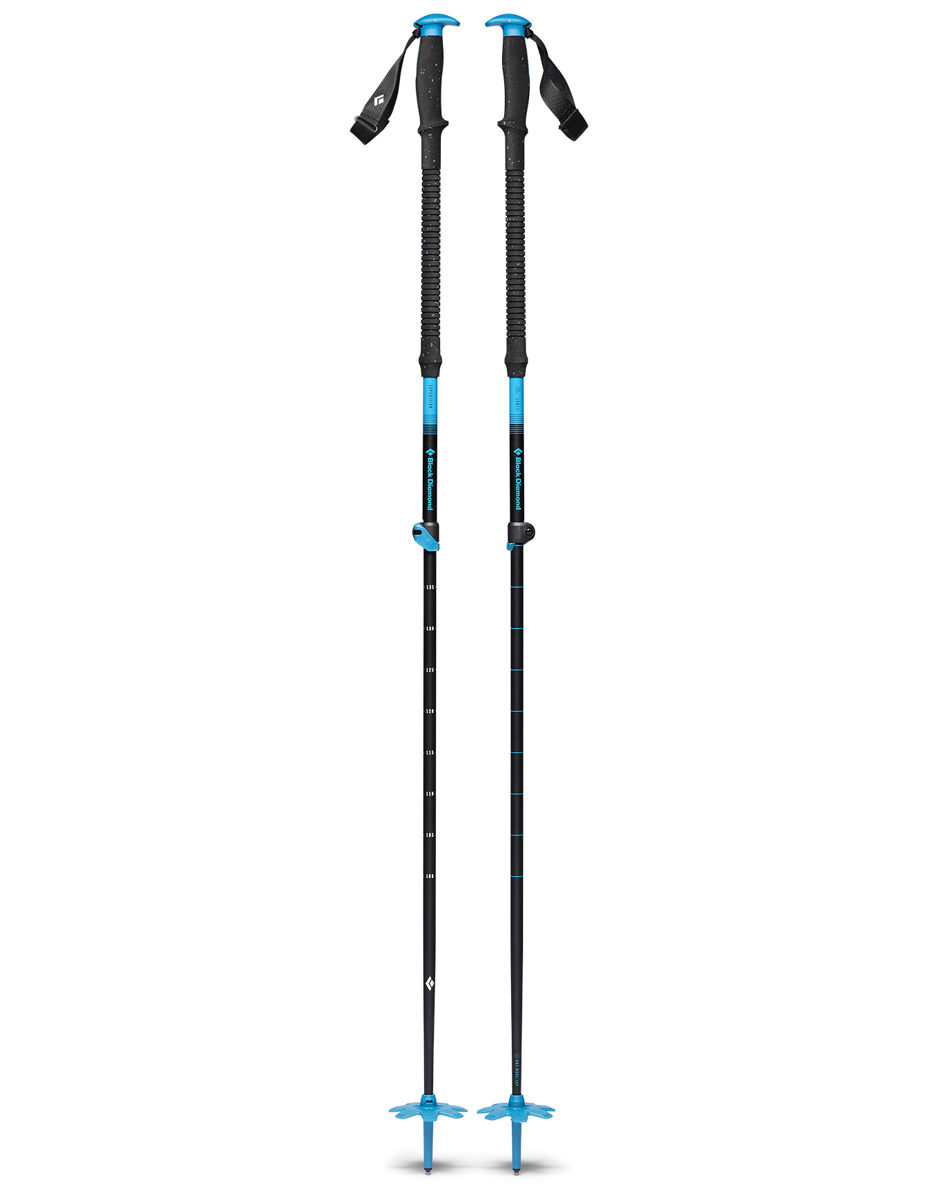 Bâtons de ski de randonnée - Expedition Desert Sky en Aluminium - Taille 110-155 cm - Noir