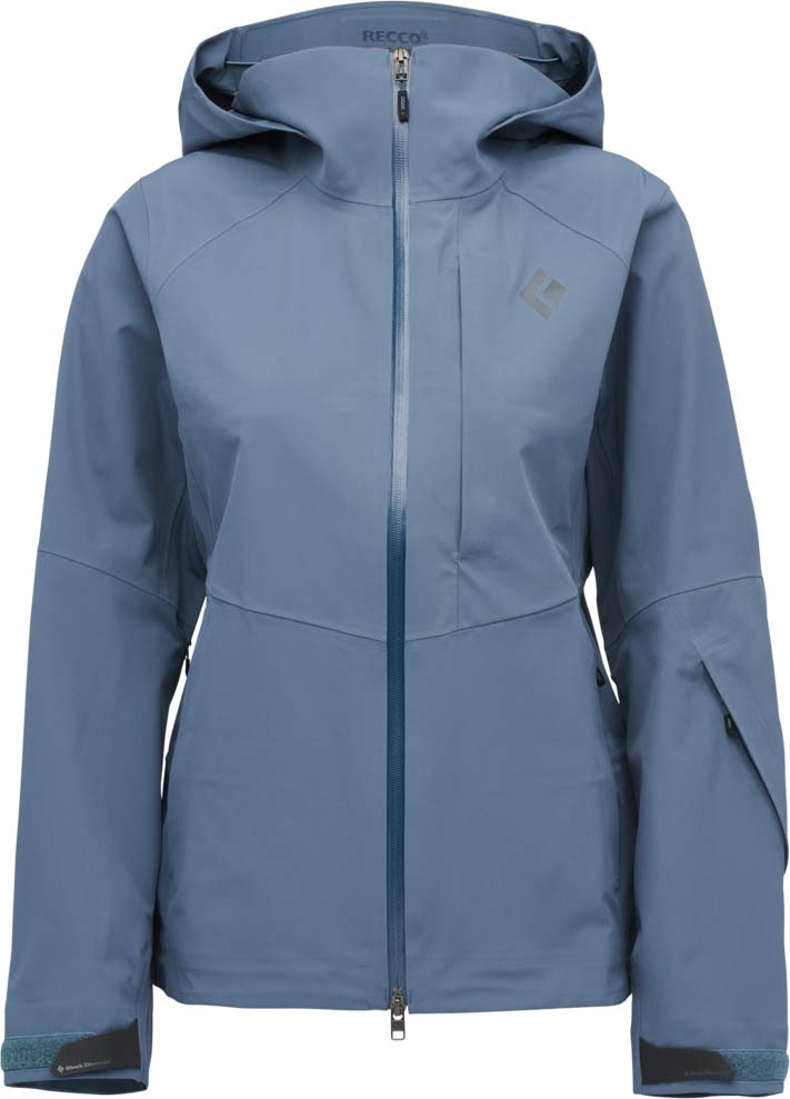 Veste de ski de randonnée imperméable et respirante - W Recon Stretch Shell Midnight Blue en Nylon - Taille S - Bleu
