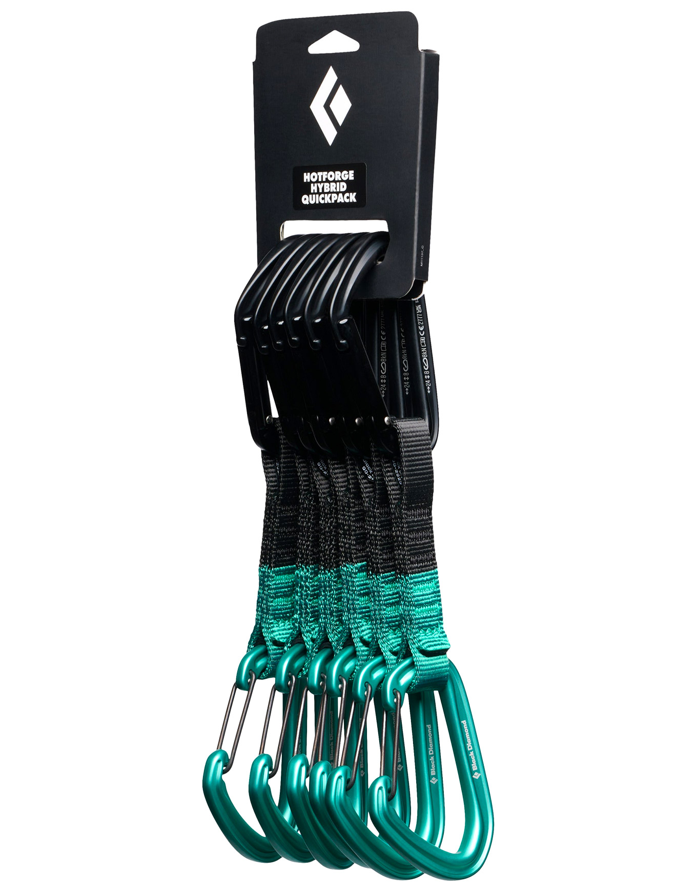 Pack de 6 dégaines d'escalade - Hotforge Hybrid Quickpack 12 Cm Clean Green - Vert