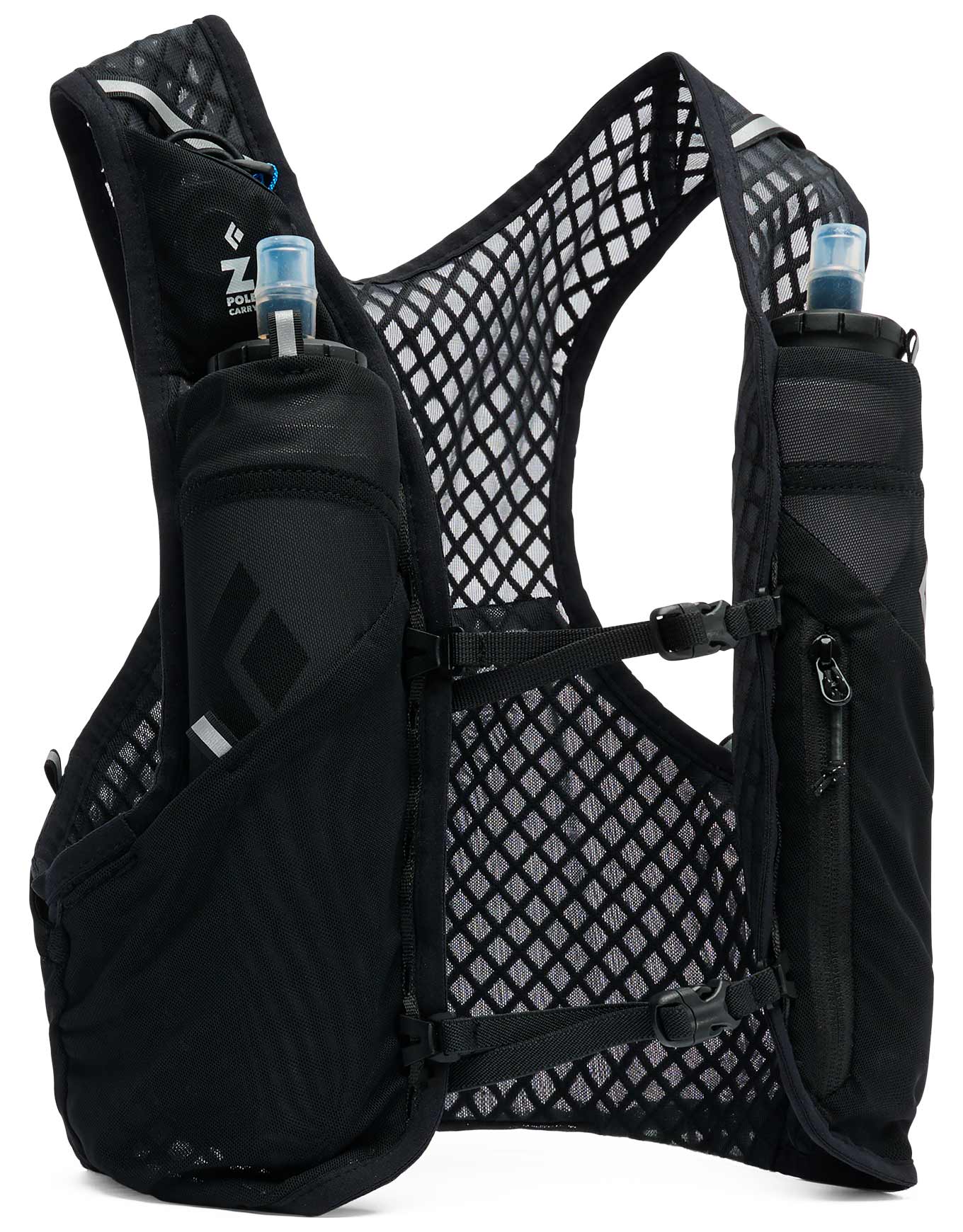 Gilet de trail - Distance 2 Black en Nylon - Taille L - Noir