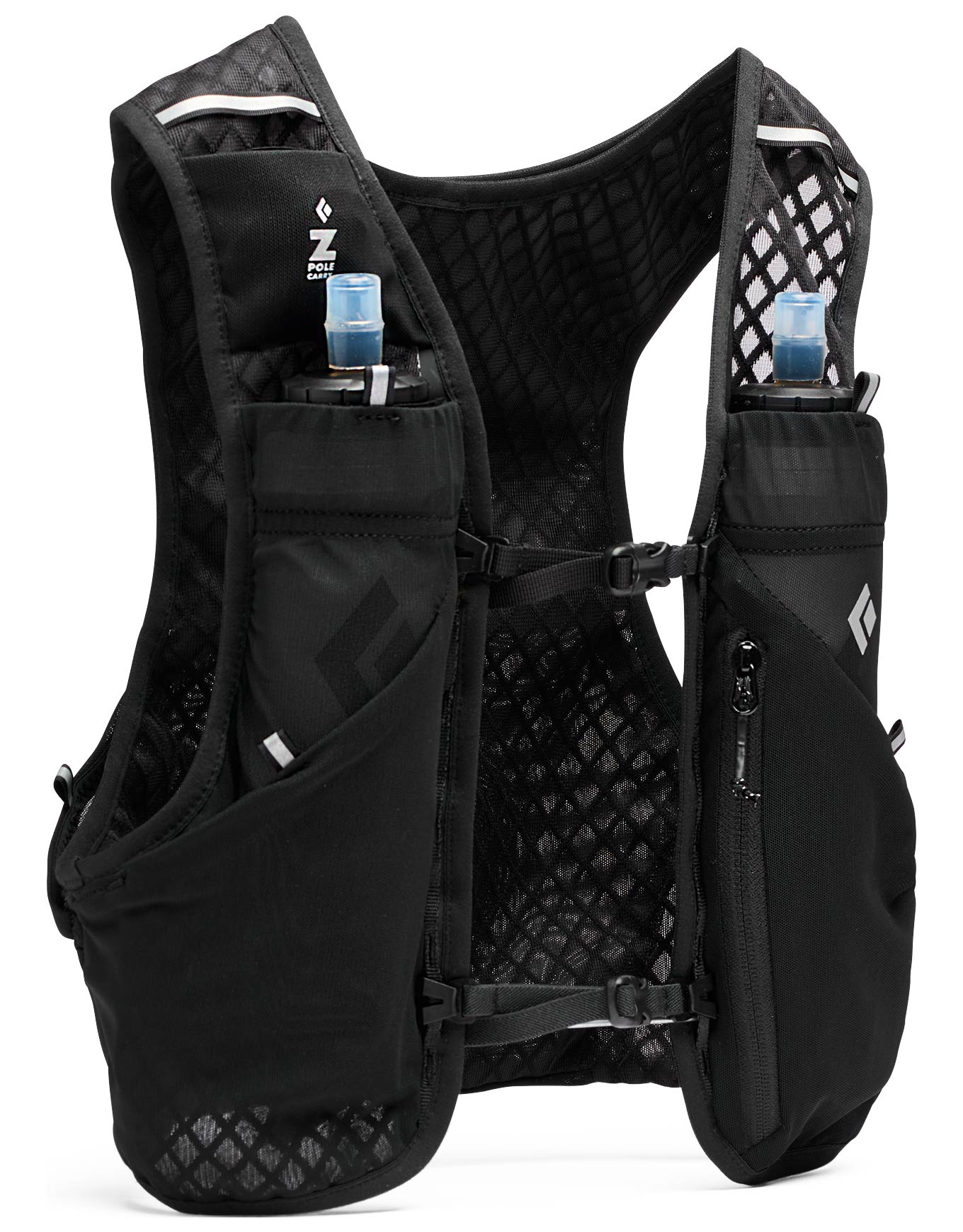Gilet de trail - Distance 6 Black en Nylon - Taille S - Noir