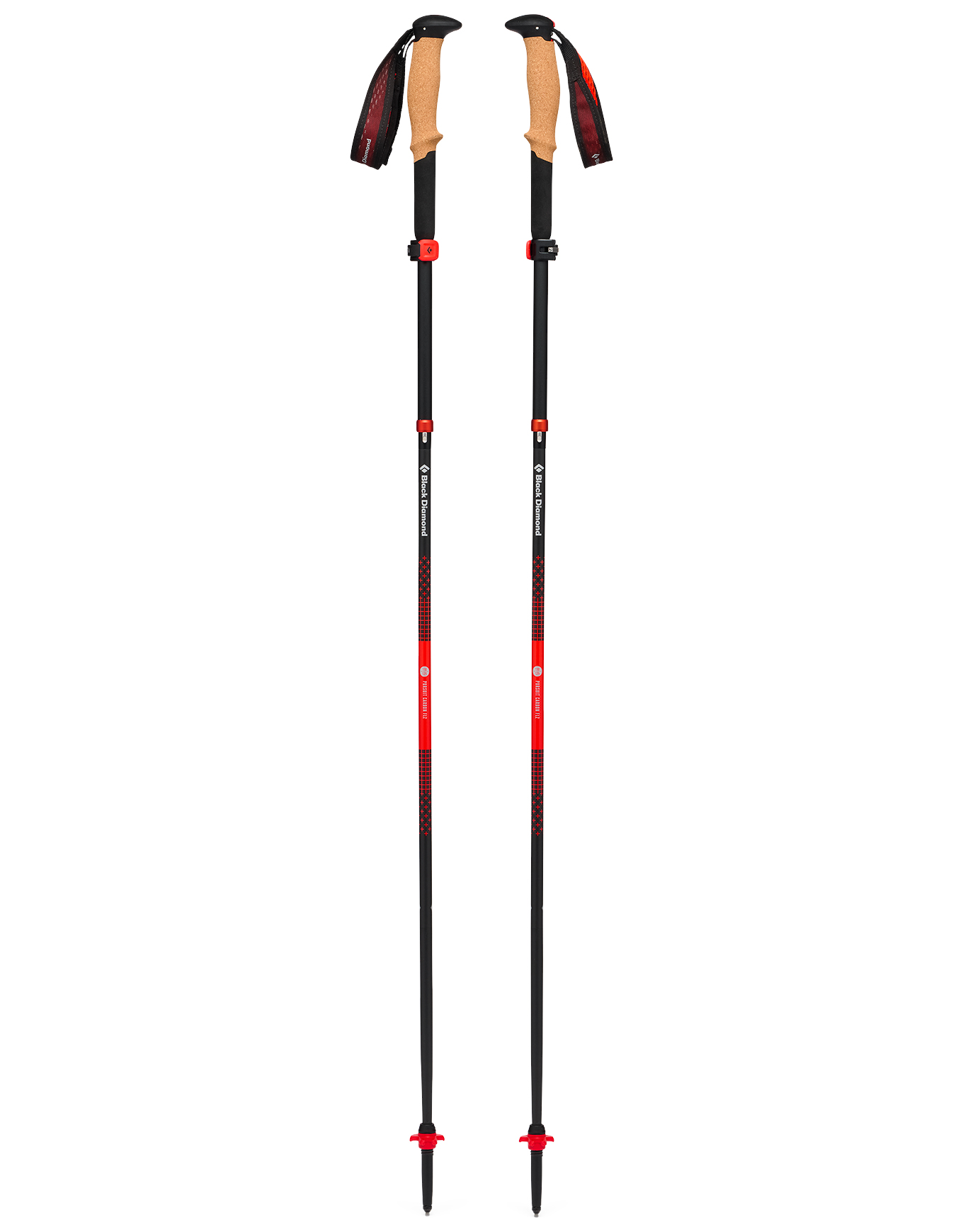 Bâtons de randonnée/trail - Pursuit Carbon FLZ Trek Octane - Taille 125 cm - Noir