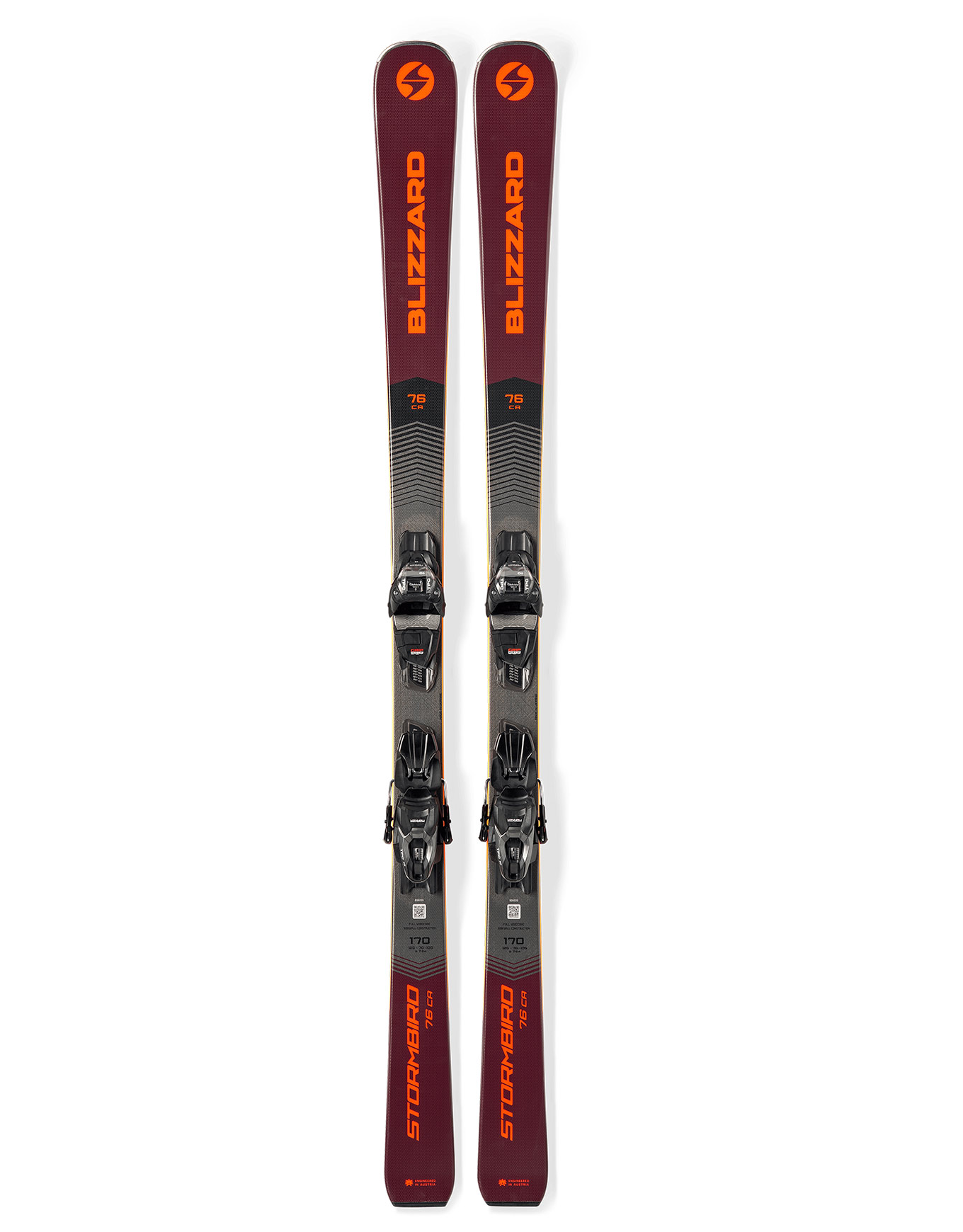 Ski Set inkl. Bdg. Pistenski Stormbird 76 CA + TPC 11 Demo 2026 für Herren aus Wolle Größe 170 cm Rot