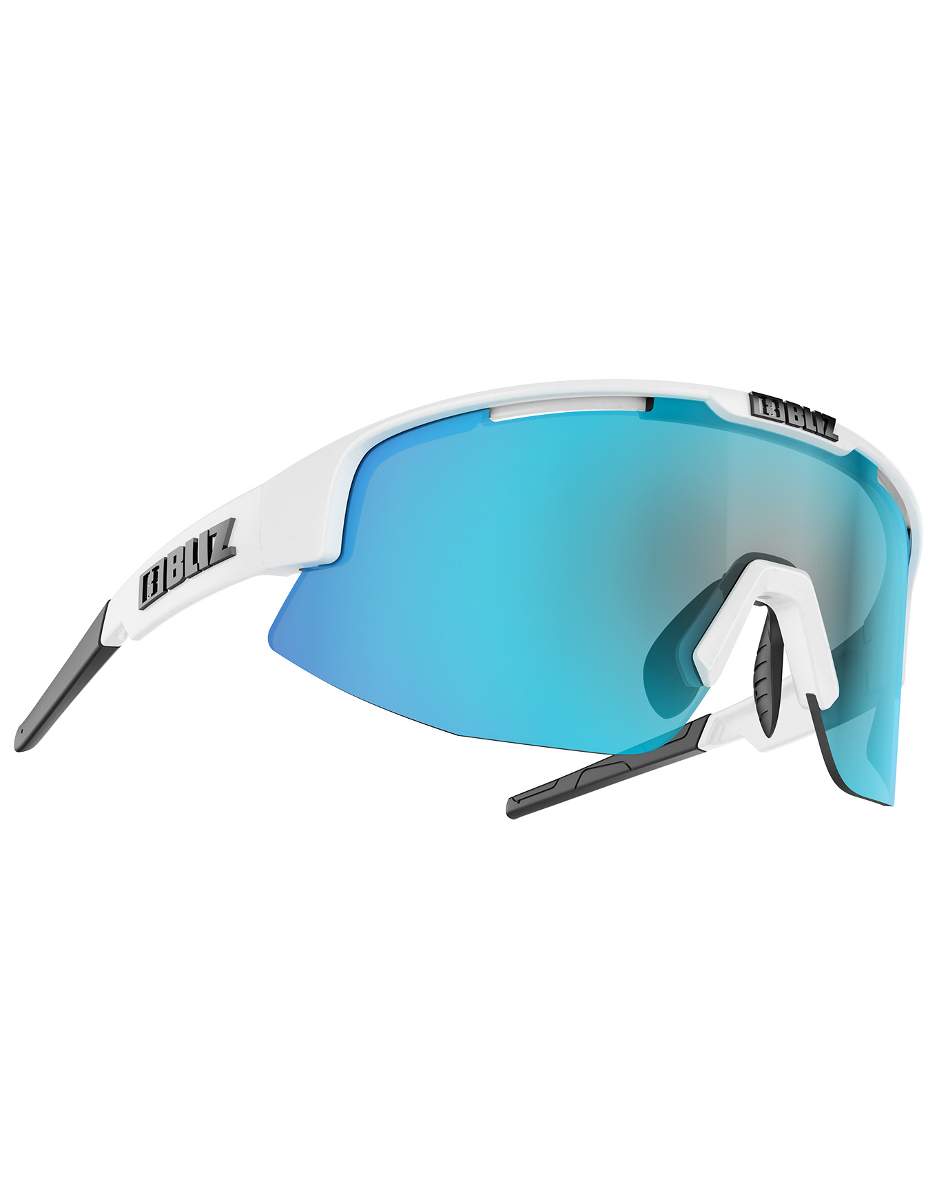 Vielseitige Sonnenbrille Matrix Shiny White Smoke W Blue Multi Weiß