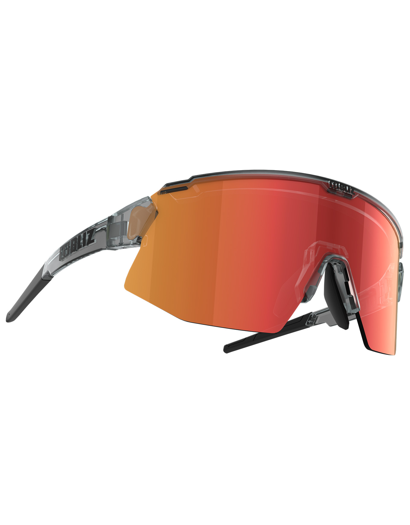 Sportbrille Breeze Trans Dark Grey Brown W Red Multi Grau
