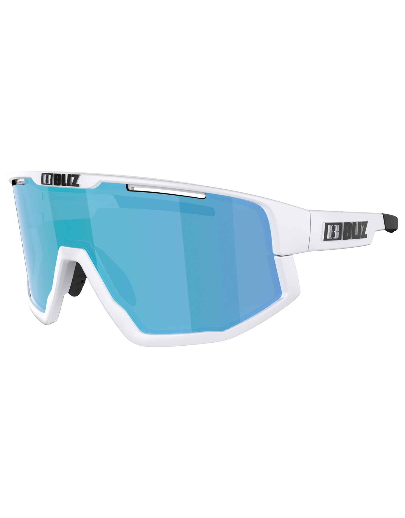 Vielseitige Sonnenbrille Vision Matt White Smoke W Blue Multi Weiß