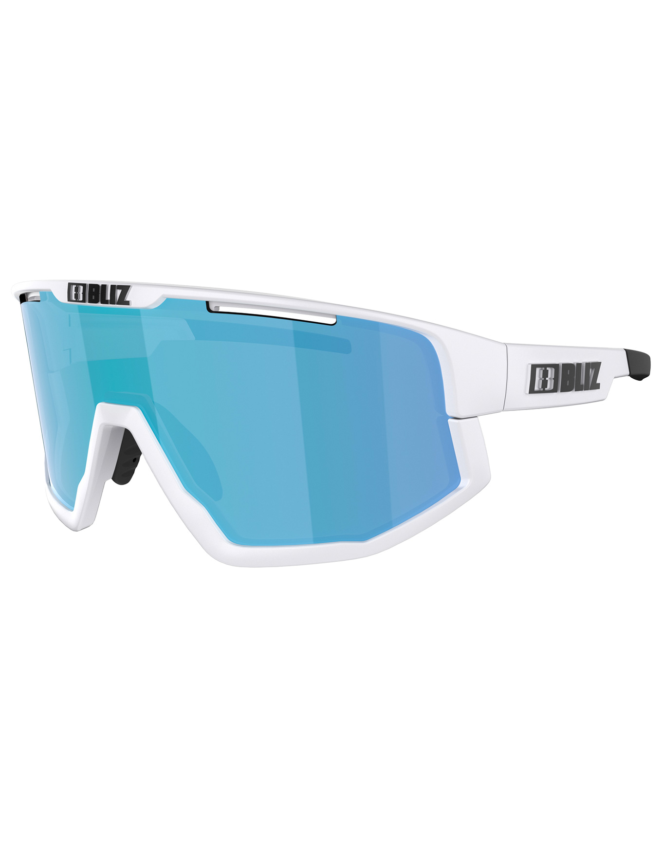 Lunettes de soleil de cyclisme - Fusion Small Matt White Brown w Blue Multi - Blanc