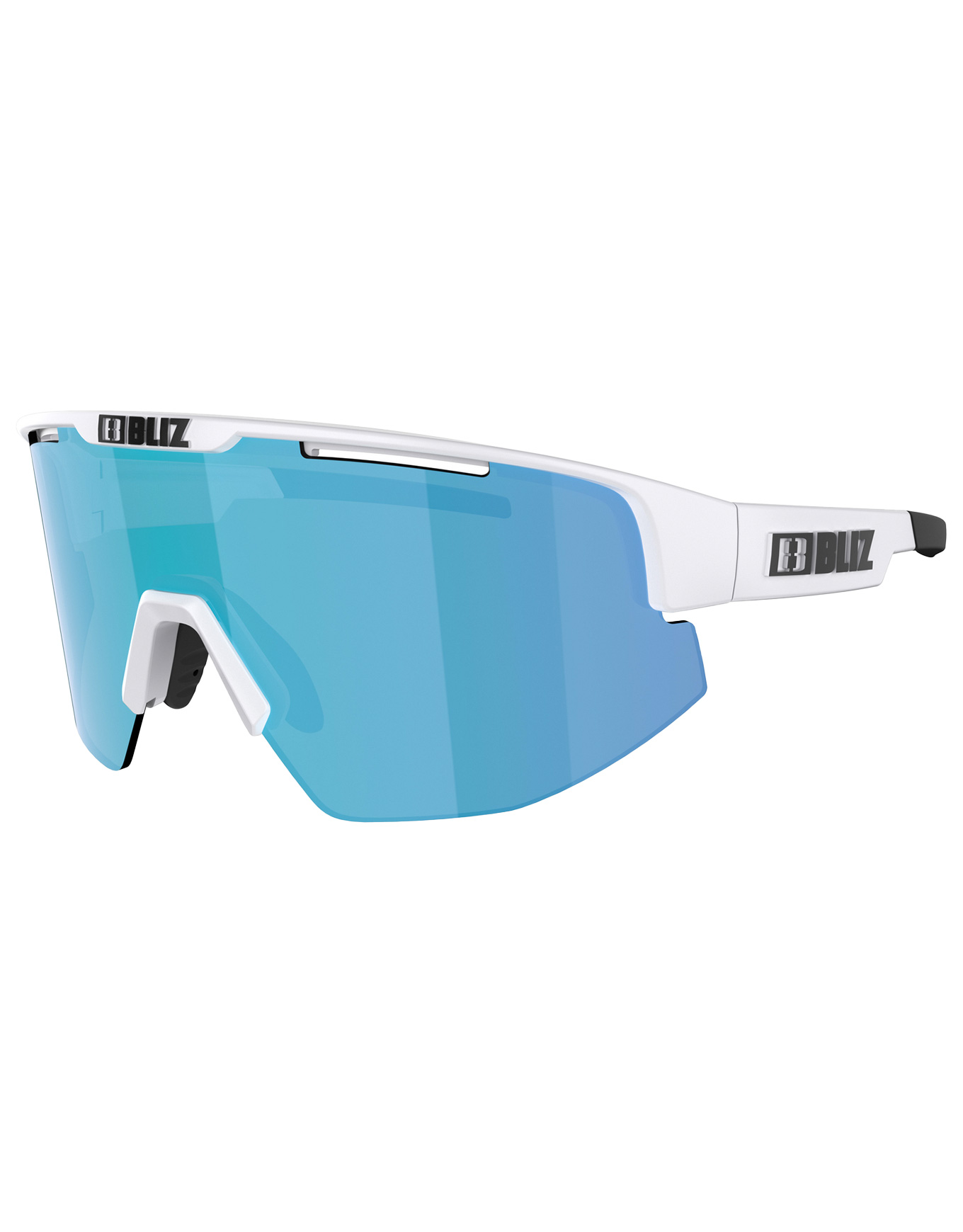 Vielseitige Sonnenbrille Matrix Small Matt White Smoke W Blue Multi Weiß