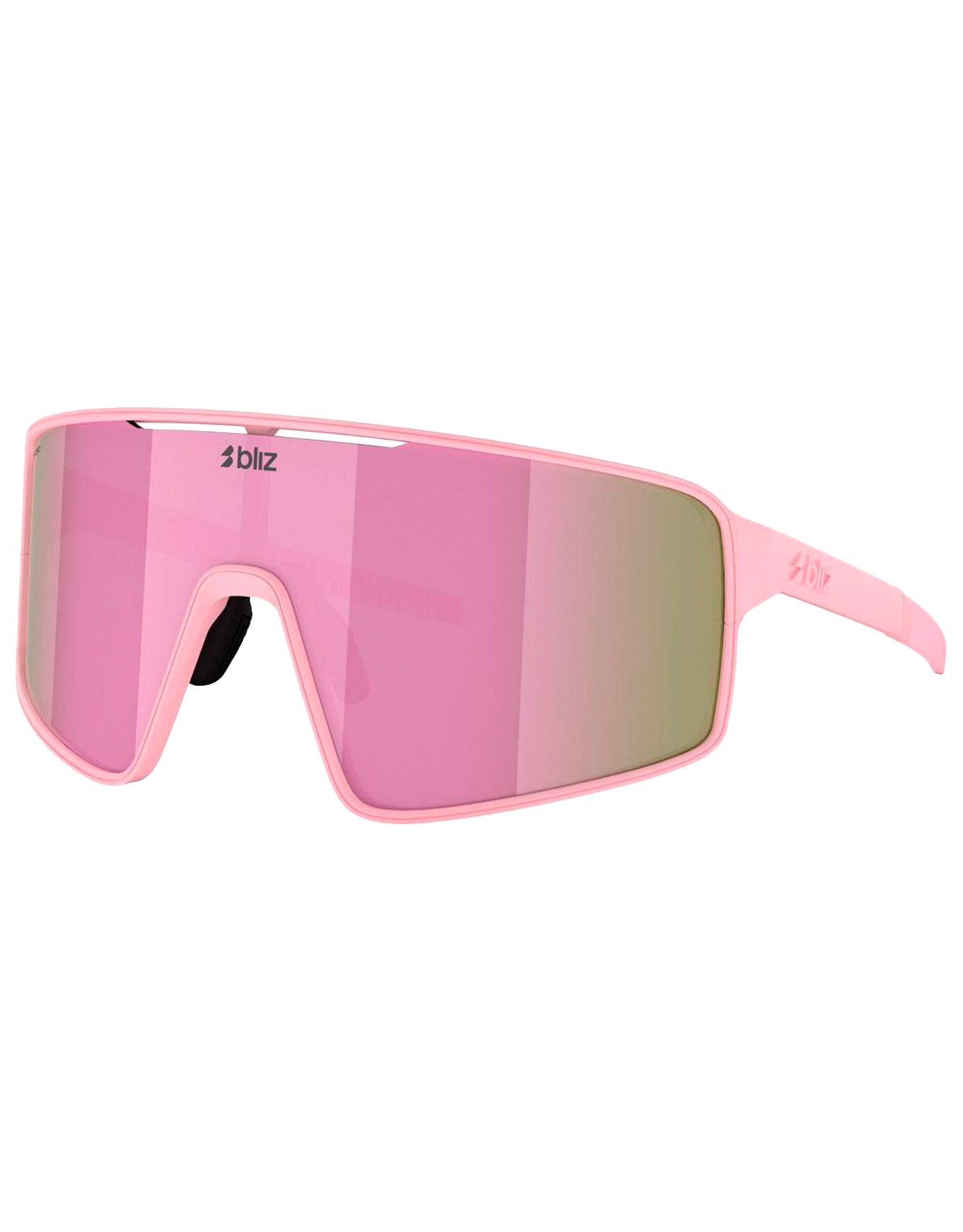 Robuste und leichte Sonnenbrille P001S Matt Powder Pink Brown W Rosé Multi Rosa