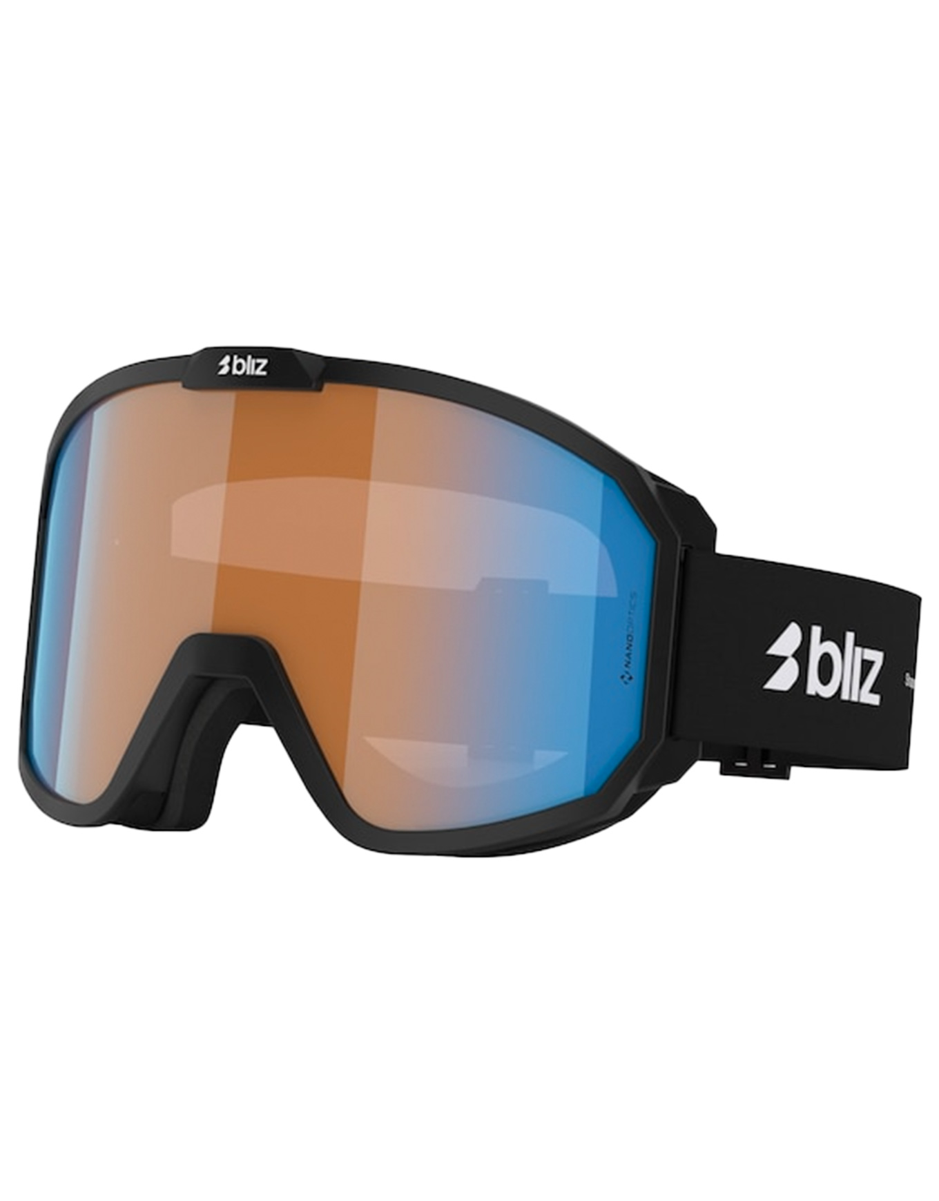 Skibrille Rave Matte Black Orange Blue schwarz